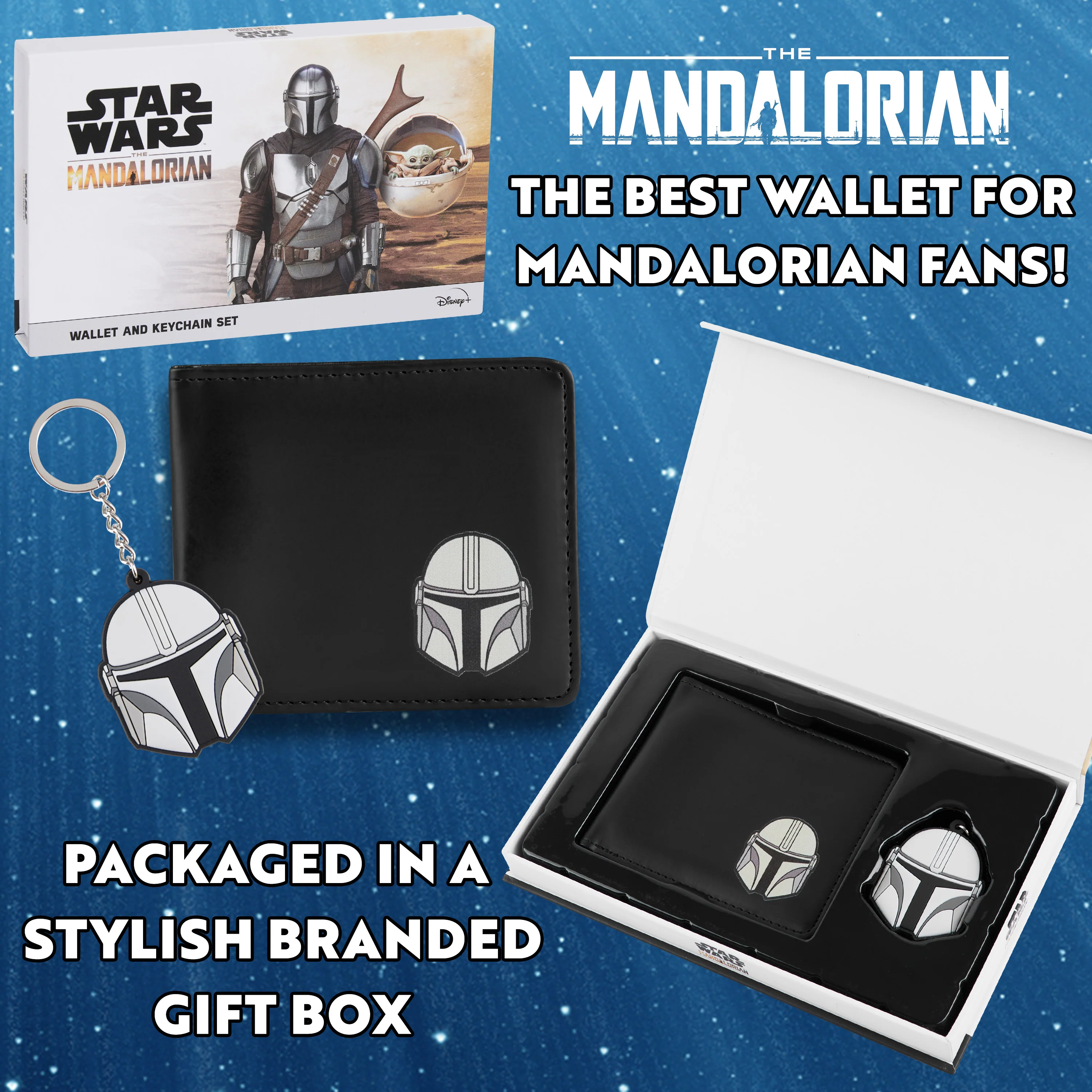 Disney The Mandalorian Card Wallet and Keyring Set for Men - Image 6