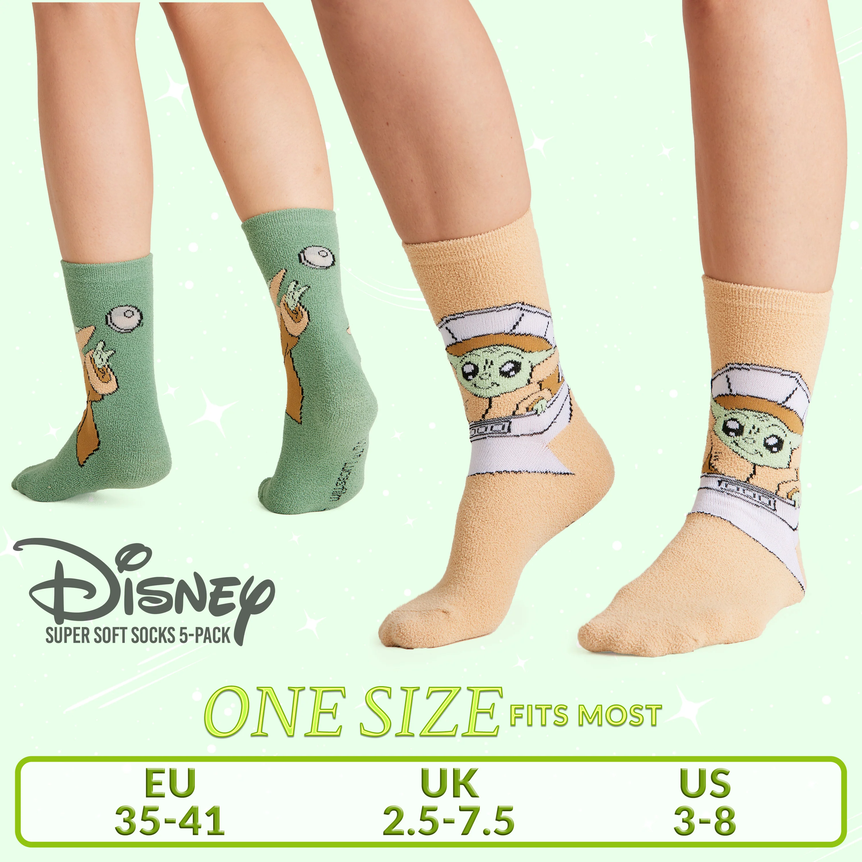 Disney The Mandalorian Fluffy Socks for Women & Teenagers -  5 Pack - Image 6