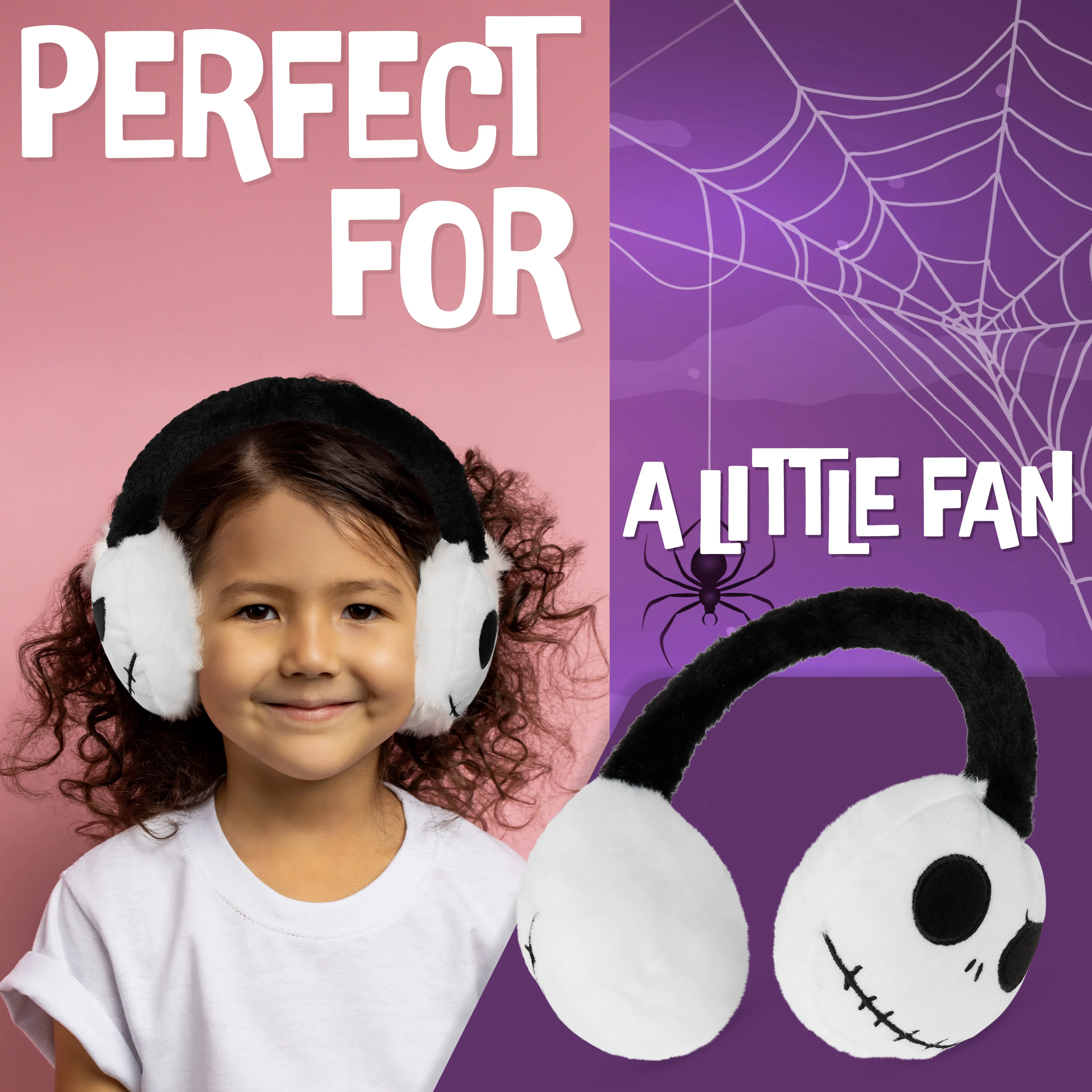 Disney The Nightmare Before Christmas Girls Fluffy Earmuffs - Gifts for Kids - Image 3