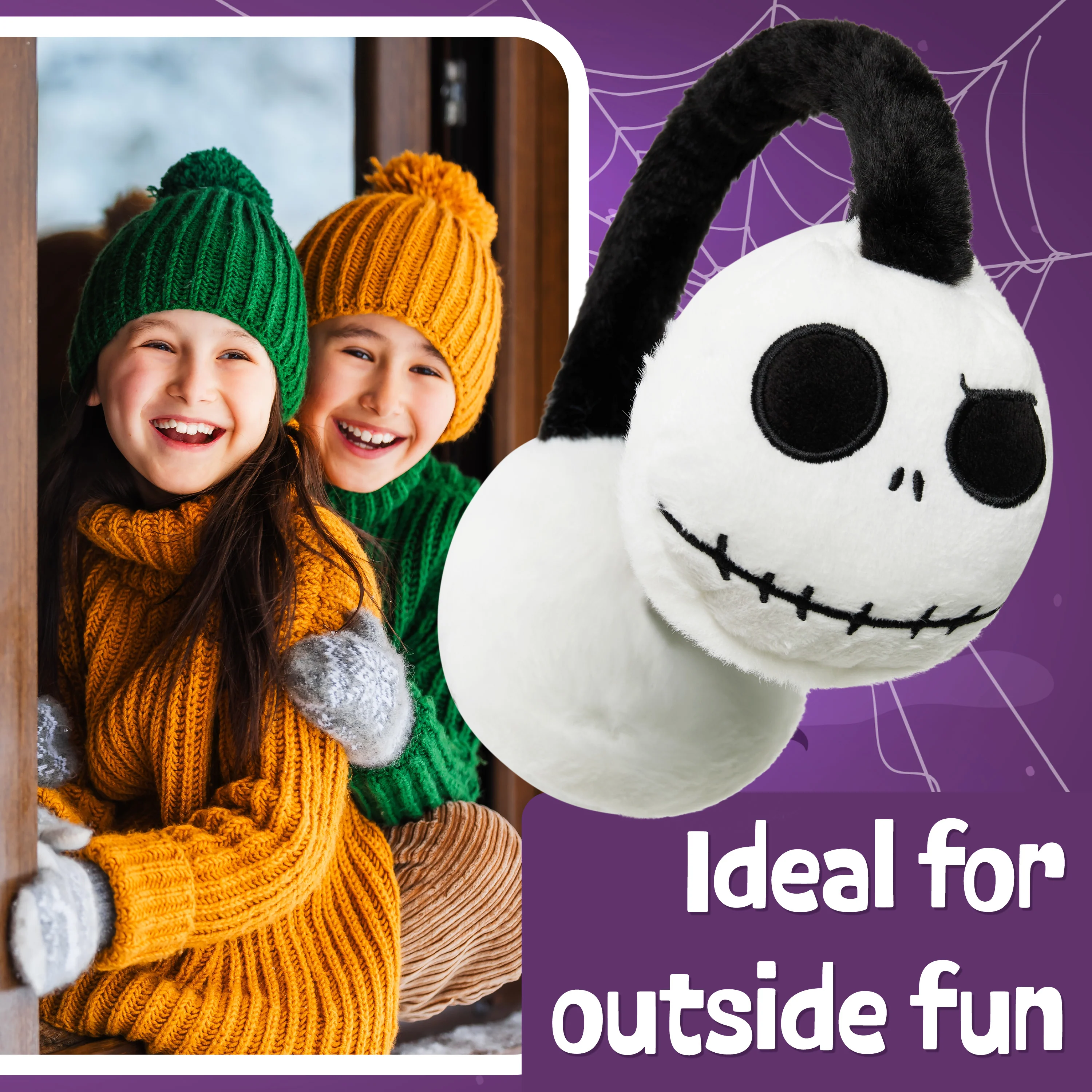 Disney The Nightmare Before Christmas Girls Fluffy Earmuffs - Gifts for Kids - Image 5