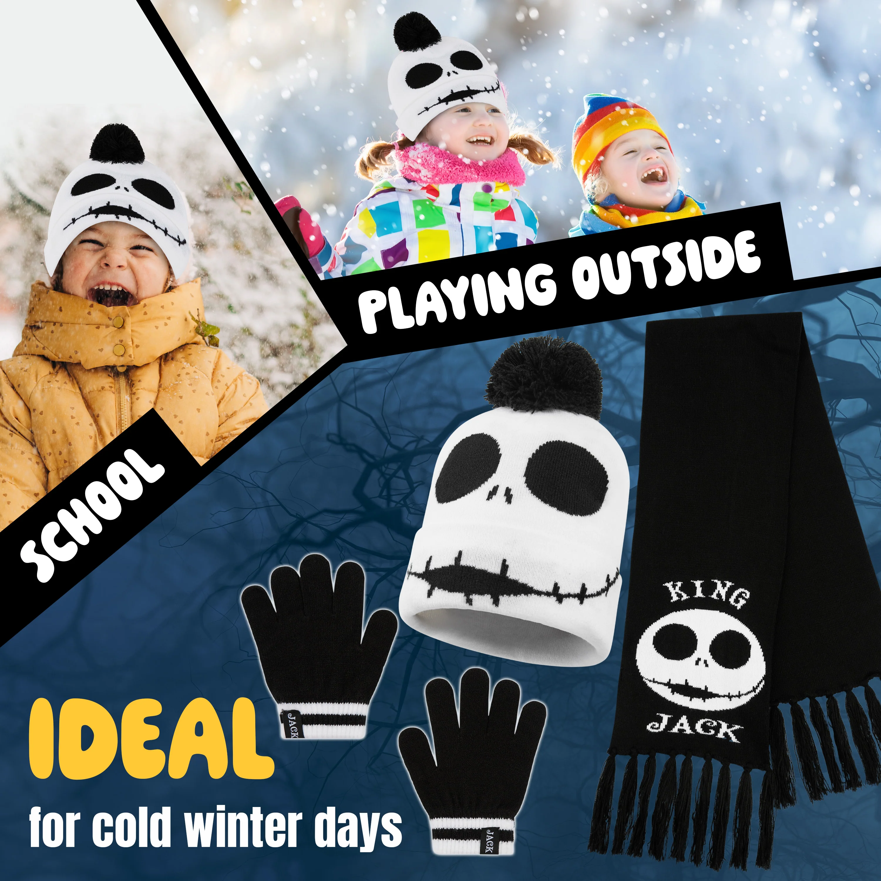 Disney The Nightmare Before Christmas Girls Winter Accessories Set - Girls Gifts - Image 4