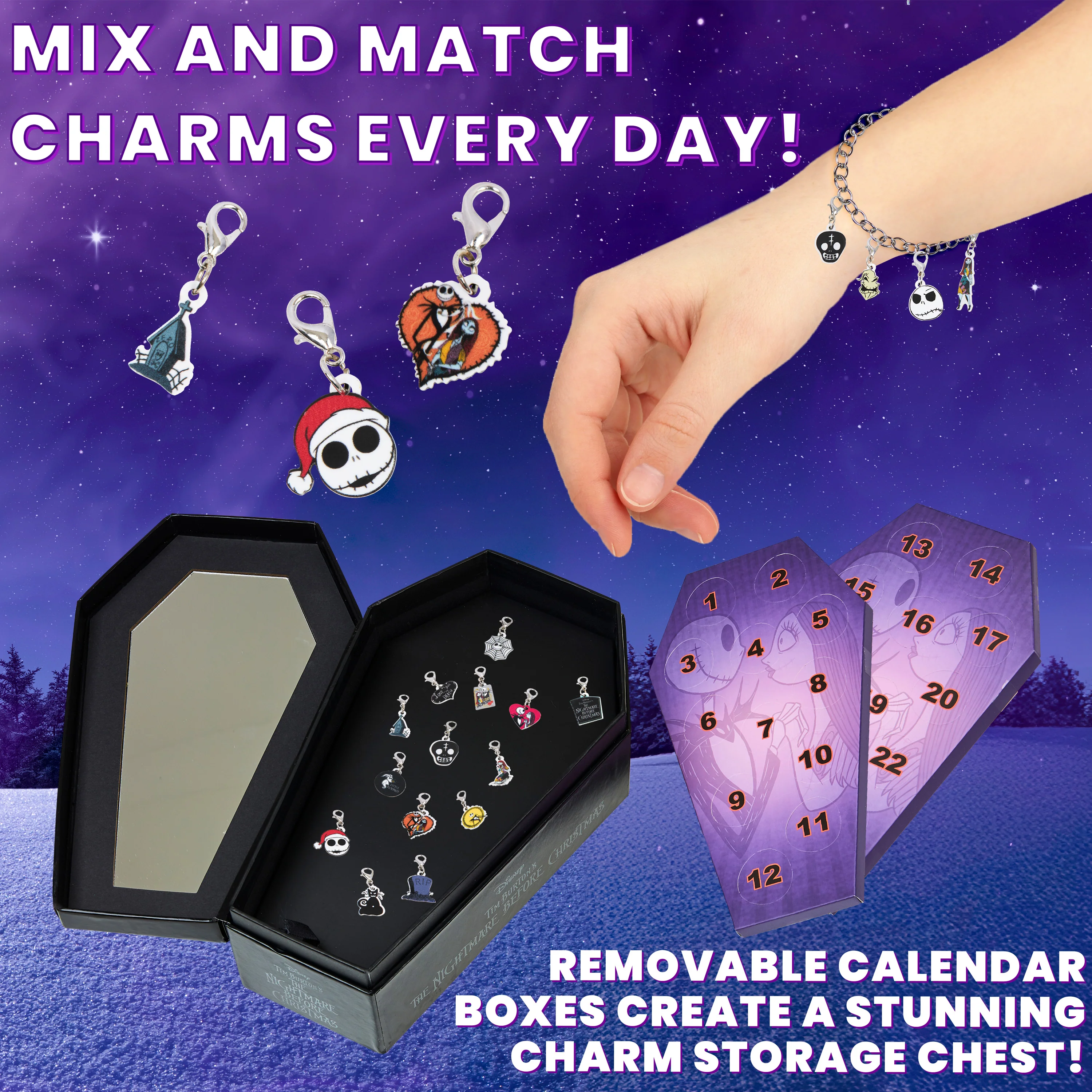 Disney The Nightmare Before Christmas Jewellery Advent Calendar 2025 (Black Jewellery) - Image 4