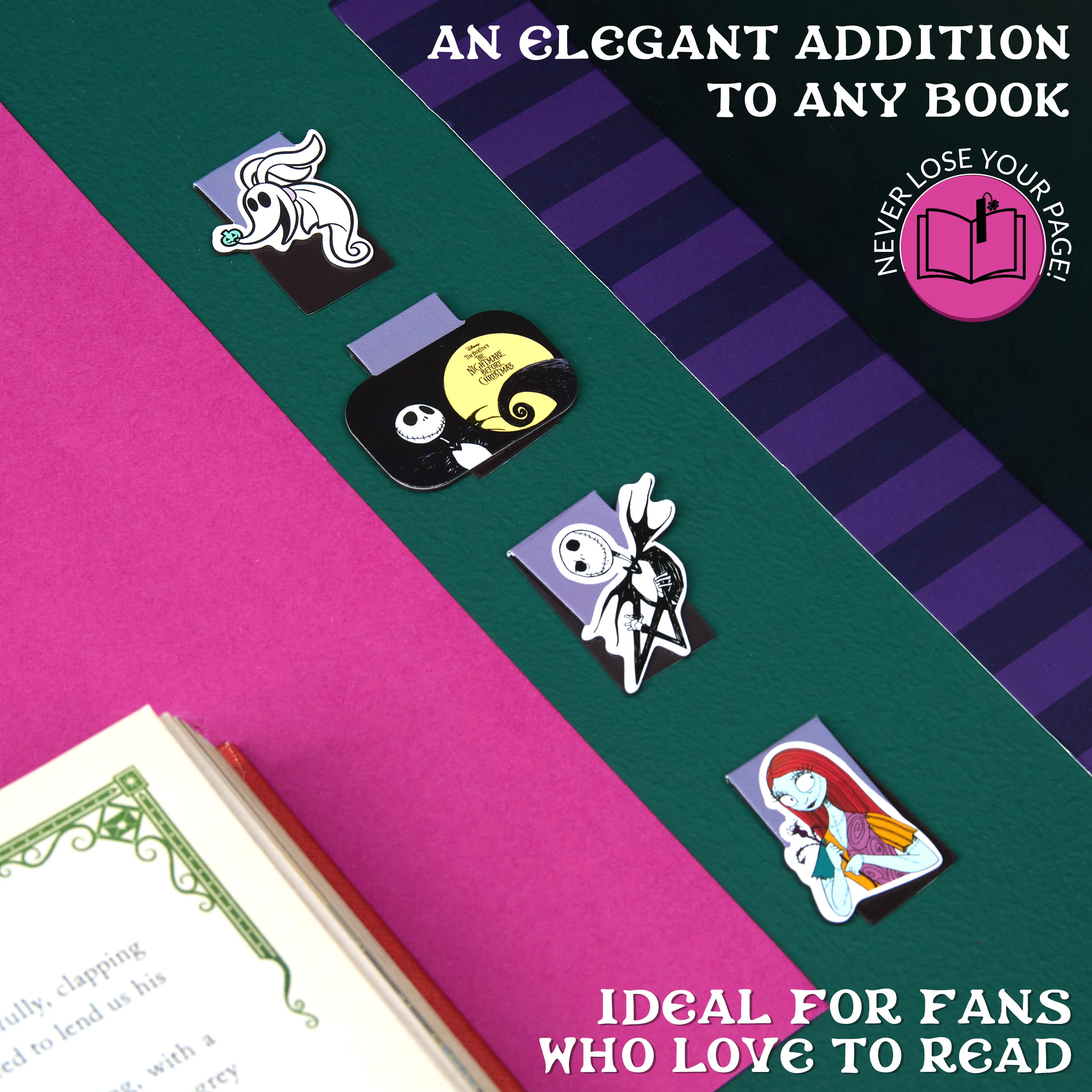 Disney The Nightmare Before Christmas Magnetic Bookmark Page Clip Pack of 4 - Image 5