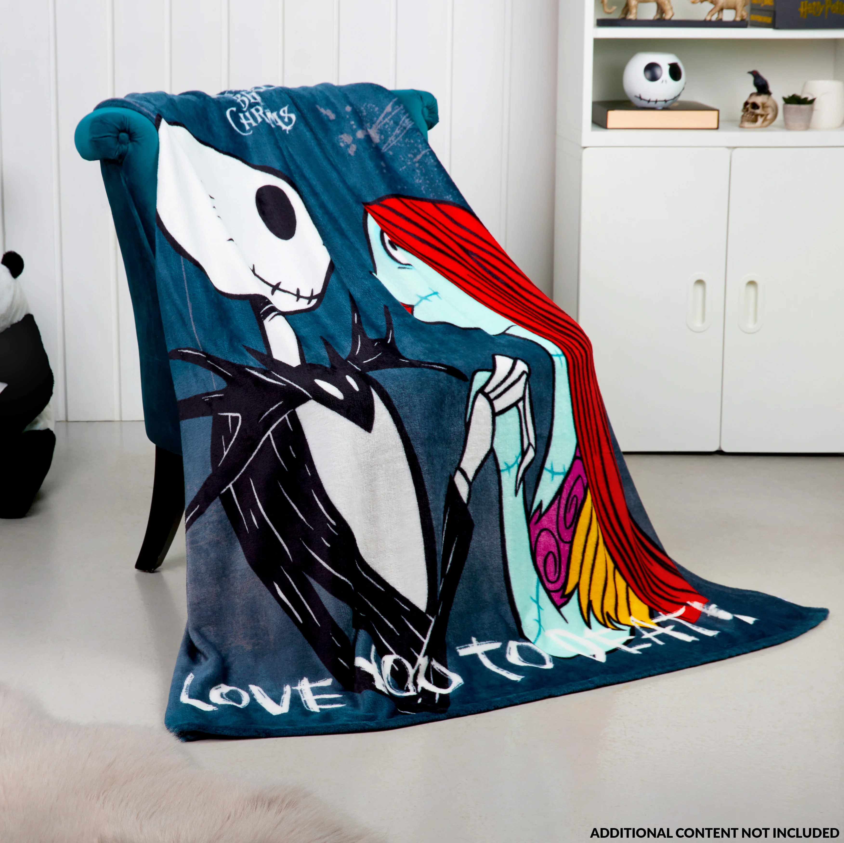 Disney The Nightmare Before Christmas Soft Fleece Bed Blanket, 150 x 130cm (Multi) - Image 2