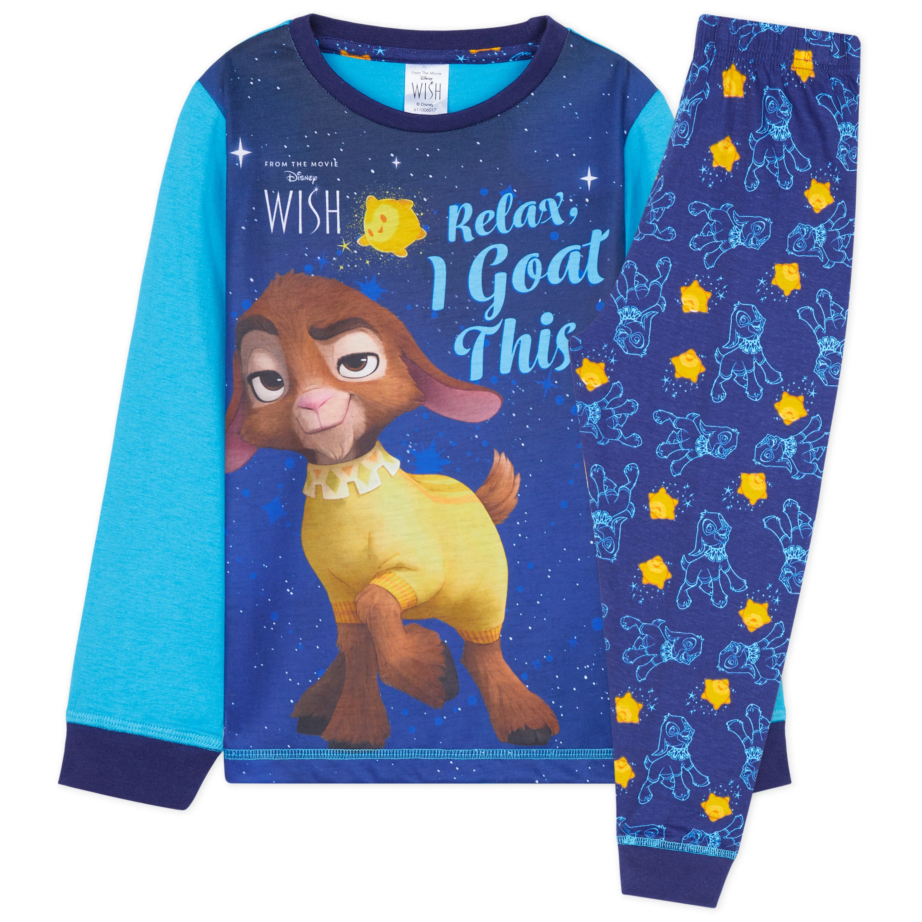 Disney Wish Girls Pyjamas for Kids - Blue Wish - Image 4
