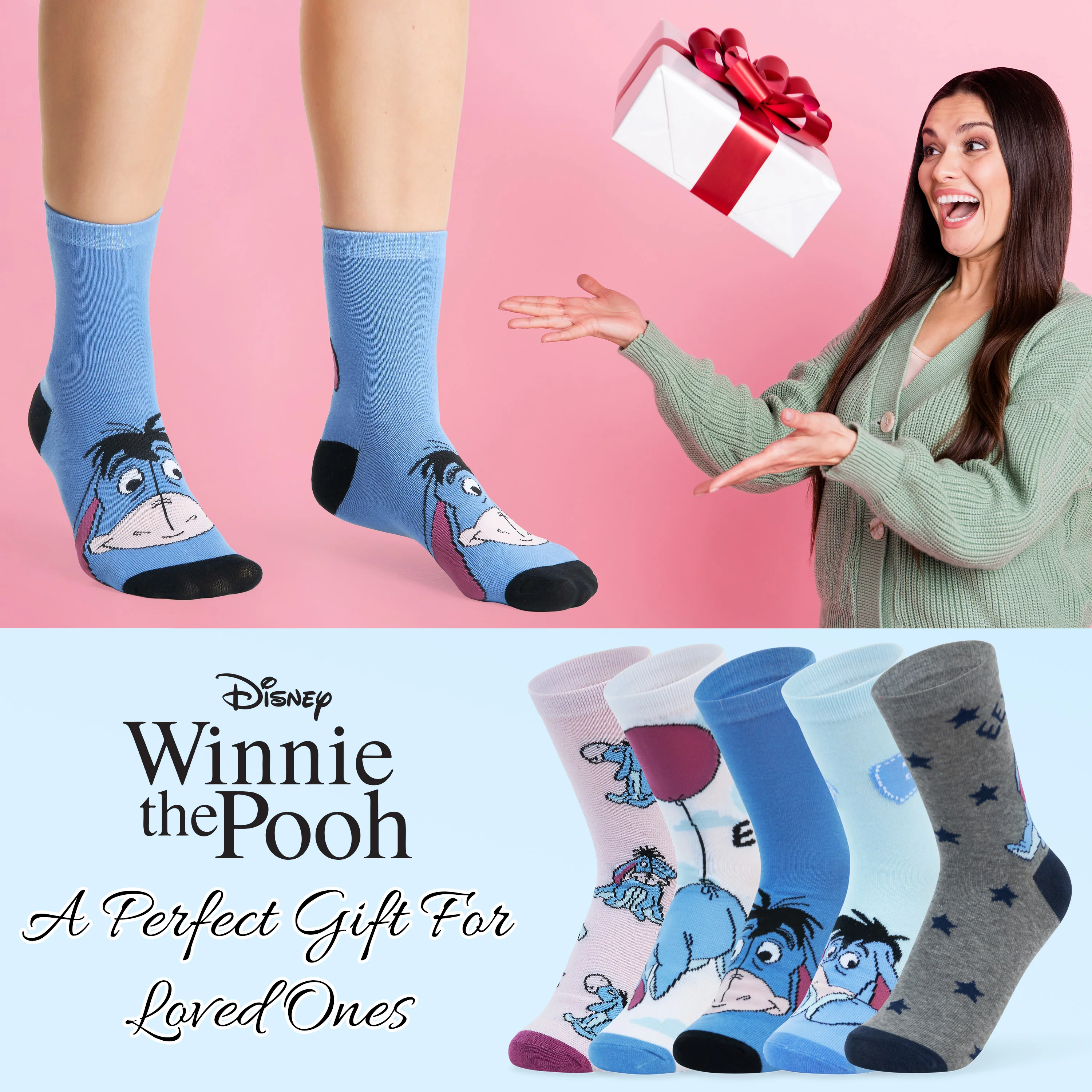 Disney Stitch Womens Calf Length Socks for Women Teenagers Soft Stretchy Socks Pack of 5 - Gifts for Women - Image 3