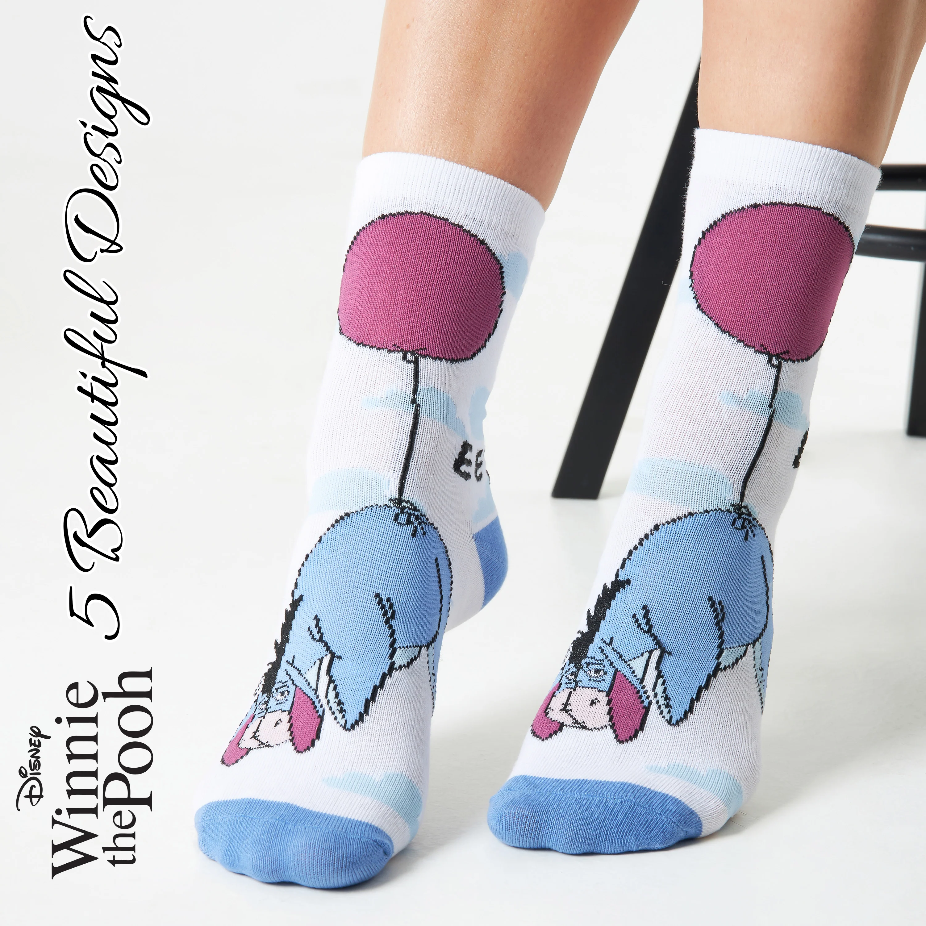 Disney Stitch Womens Calf Length Socks for Women Teenagers Soft Stretchy Socks Pack of 5 - Gifts for Women - Image 7