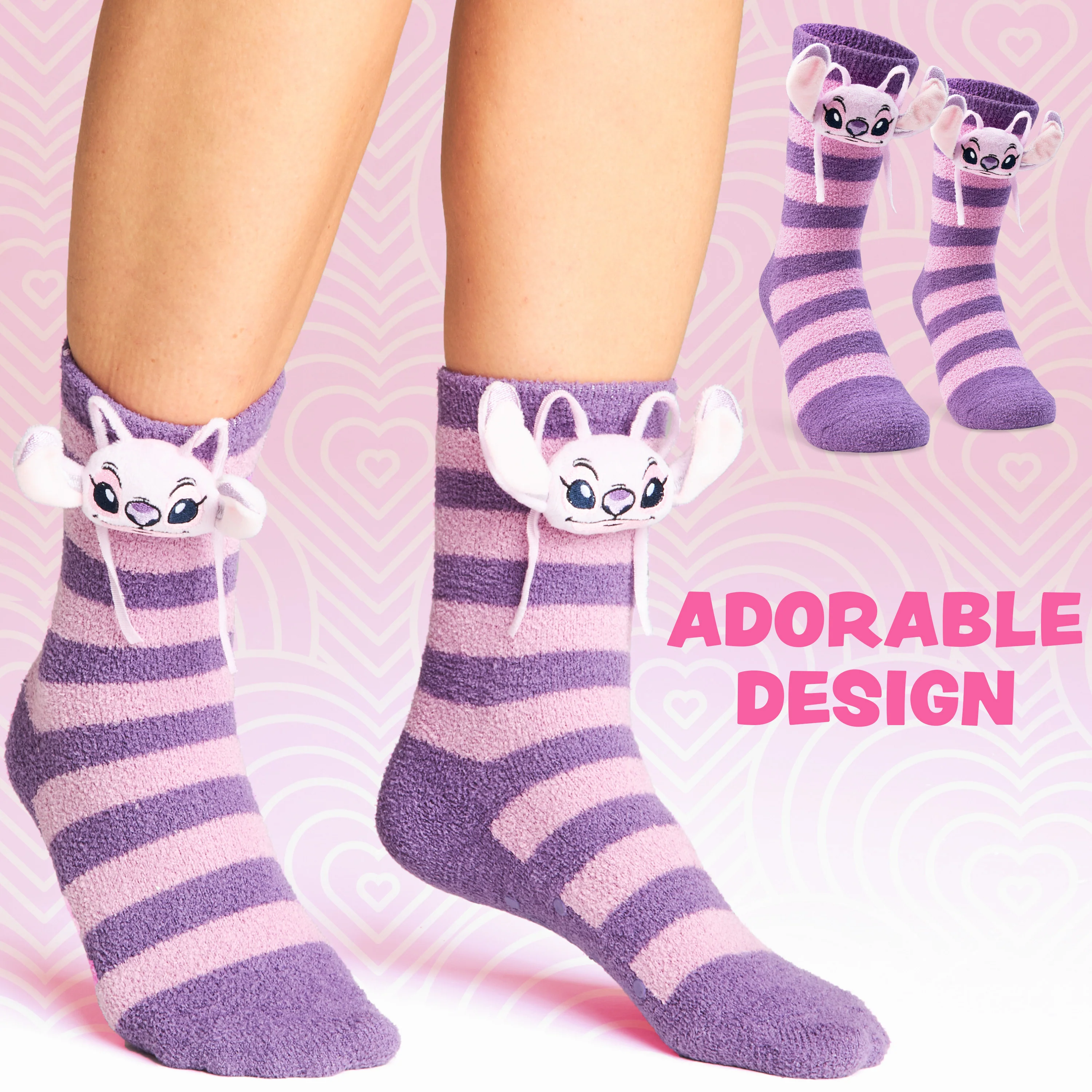 Disney Womens Fluffy Slipper Socks, Non Slip Bed Socks - Gifts for Her - Image 2