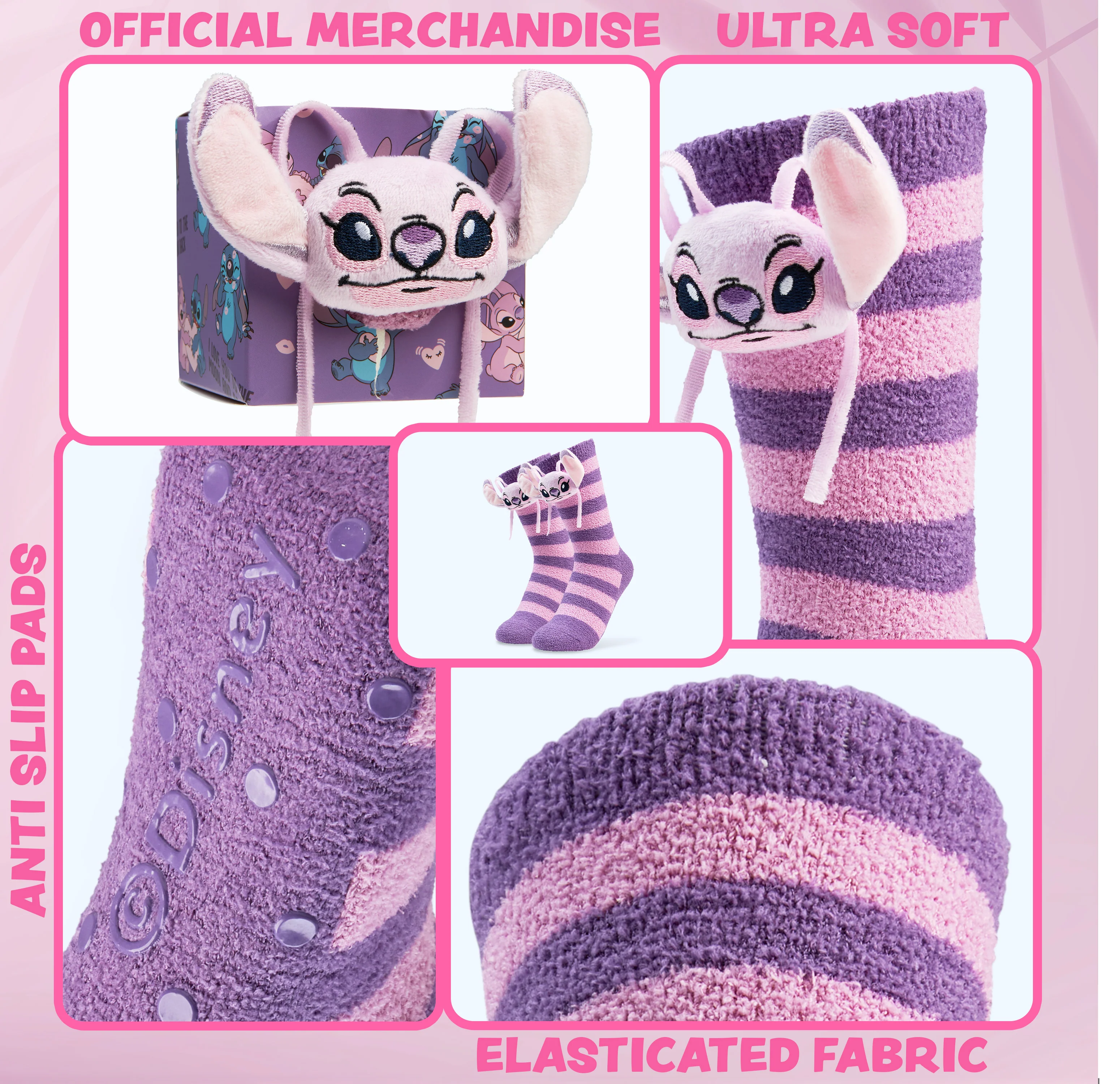 Disney Womens Fluffy Slipper Socks, Non Slip Bed Socks - Gifts for Her - Image 4