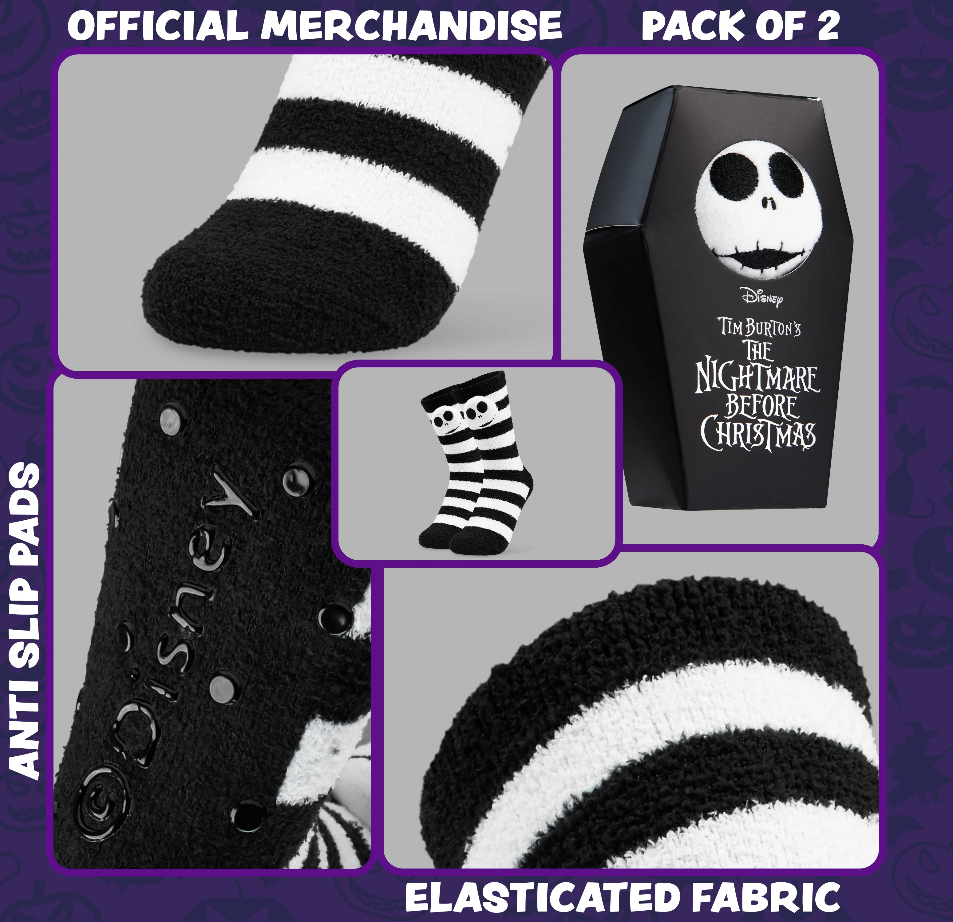 Disney Womens Fluffy Slipper Socks, Non Slip Bed Socks - Gifts for Her - Image 4