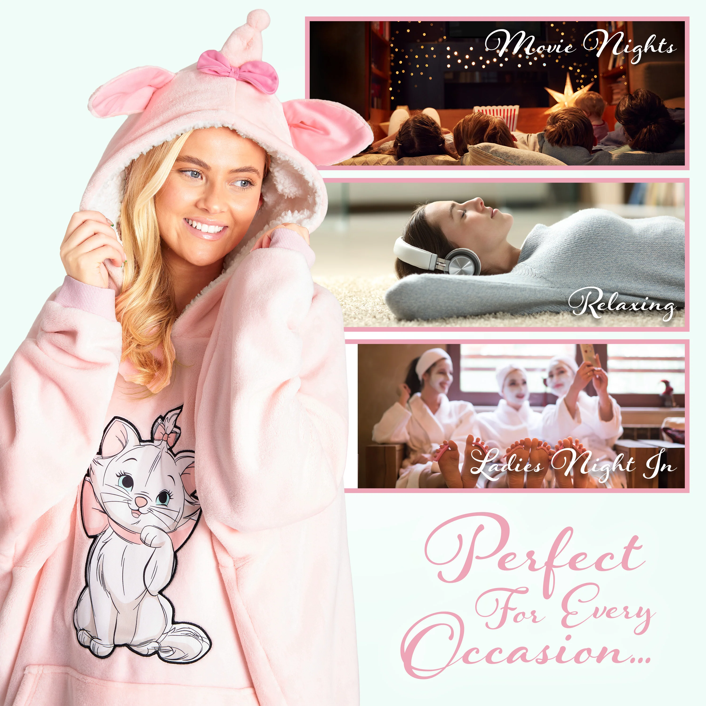 Disney Women's Hoodies, Oversized Blanket Hoodie - Marie - Image 6