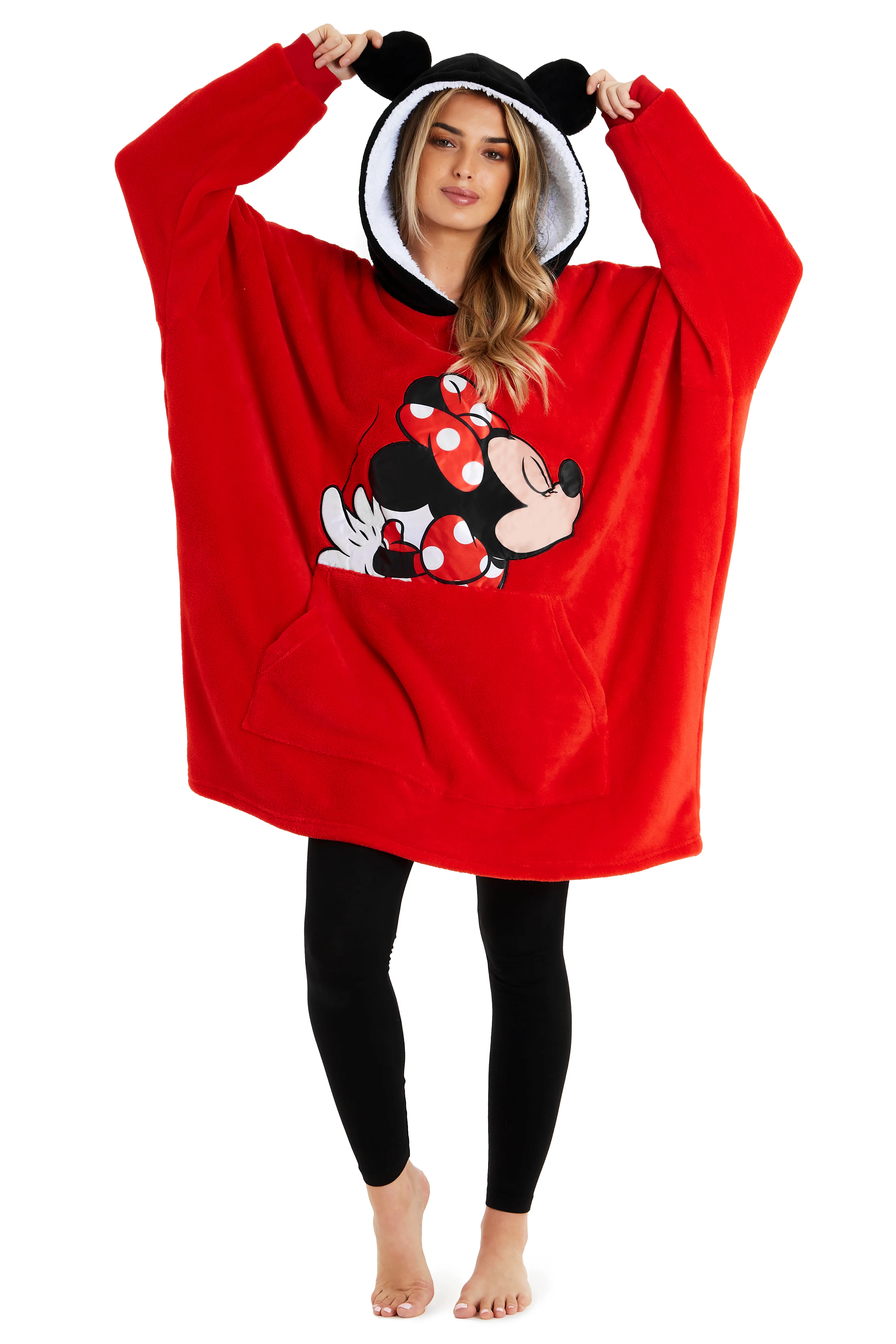 Disney Women's Hoodies, Oversized Blanket Hoodie, Minnie and Mickey Gifts