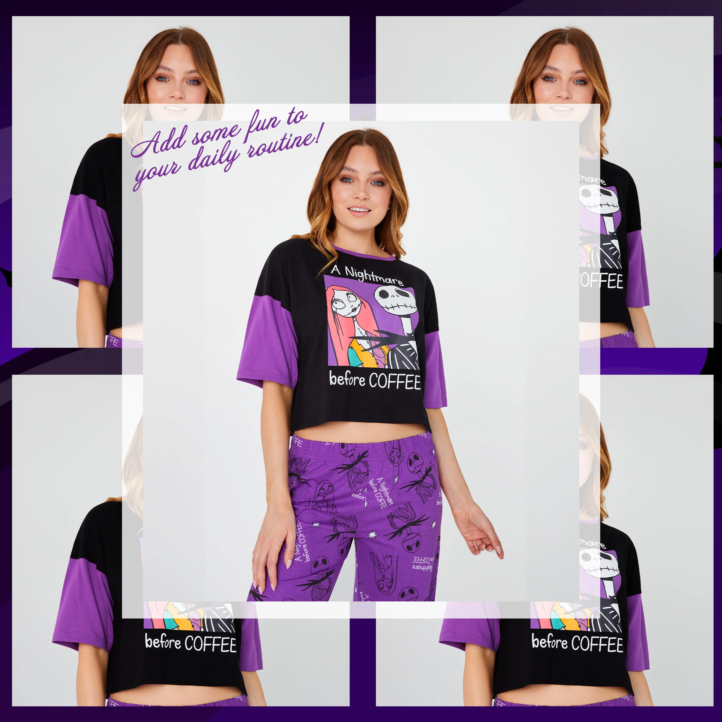 Disney Womens Long Pyjama Set, Cotton Breathable Loungewear - Gifts for Women - Image 3