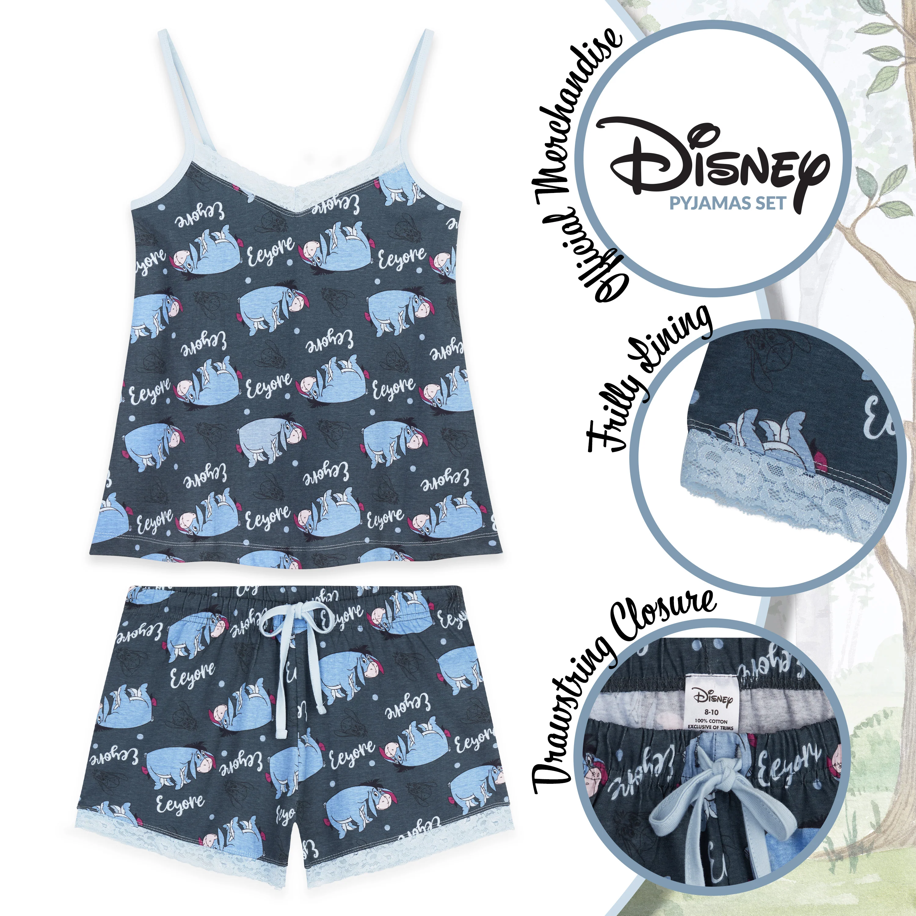 Disney Womens Pyjama Sets, Ladies Pyjamas, Eeyore Gifts for Women - Image 2