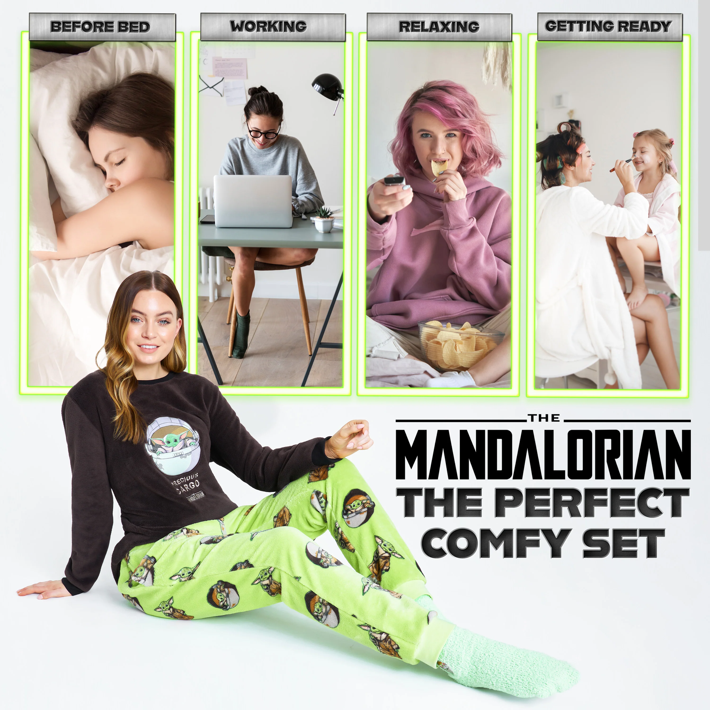 Disney Womens Pyjamas, Fleece Loungewear and Fluffy Socks Stitch Gift Set - Image 5