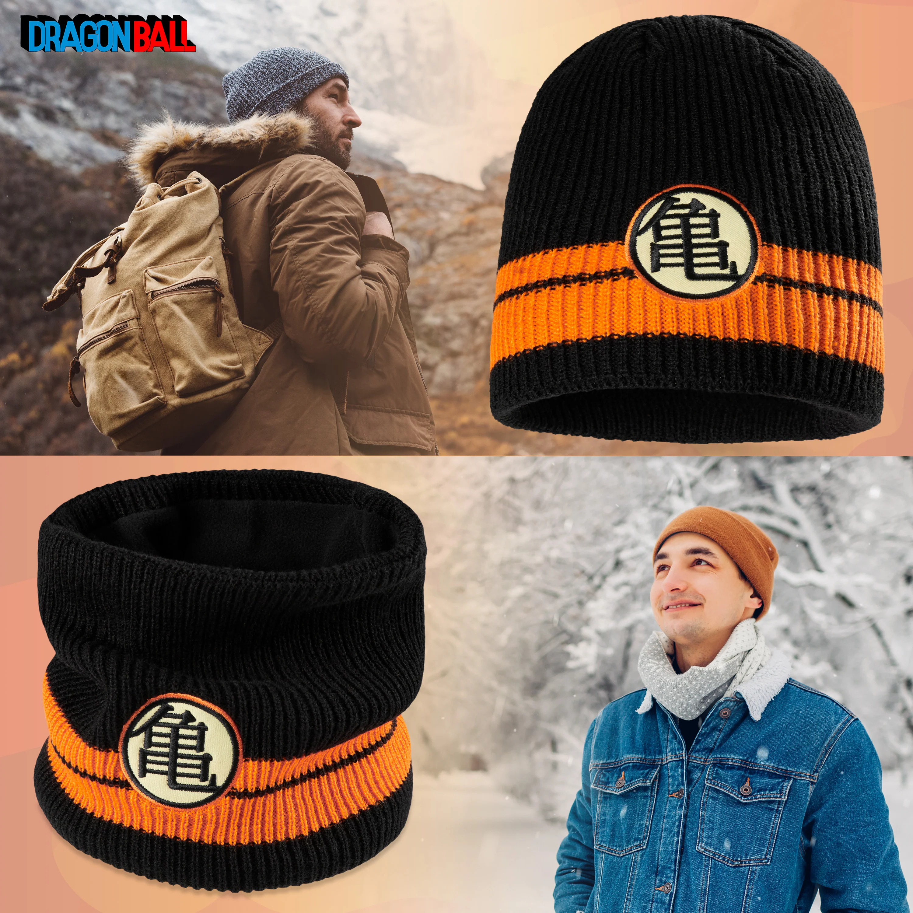 Dragon Ball Z Beanie and Snood for Men and Teenagers - Winter Hat and Neck Warmer 2 Piece Set - Image 3