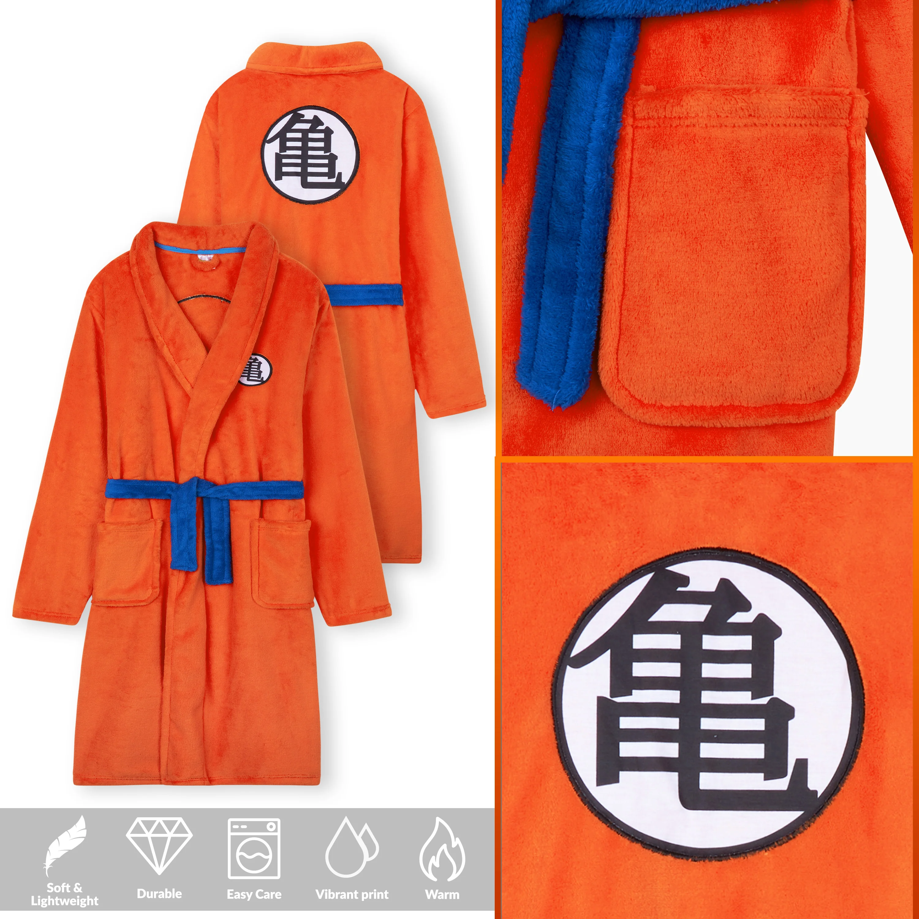 Dragon Ball Z Dressing Gown for Boys Teens, Fluffy Dressing Gown - Image 3
