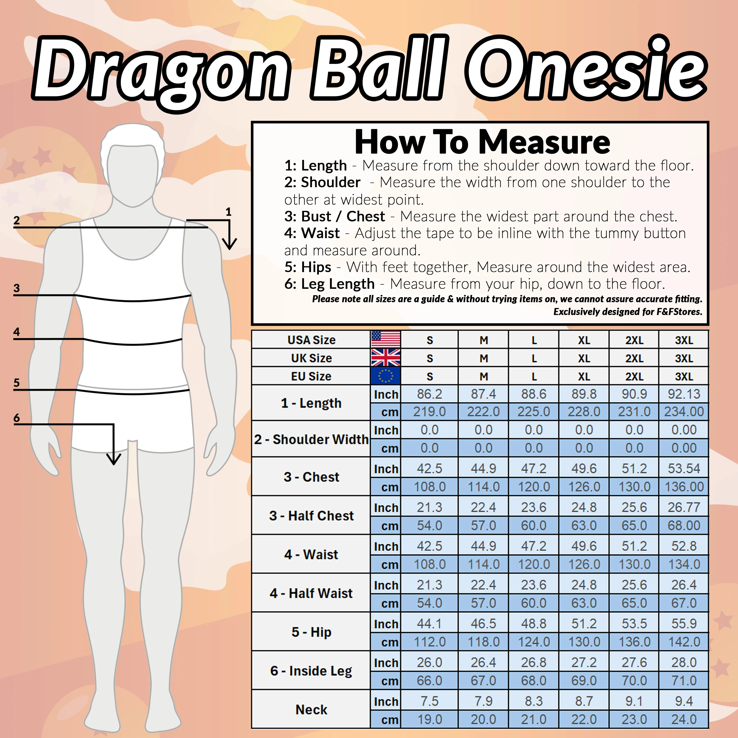 Dragon Ball Z Mens Fleece Onesie with Hood, Comfy Loungewear - Anime Gifts for Him - Image 6