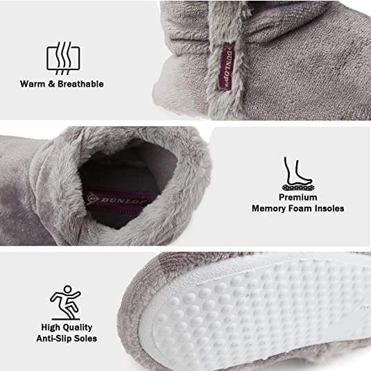 Dunlop Bootie Ankle Slippers Memory Foam Indoor Outdoor Shoes for Women - Image 4