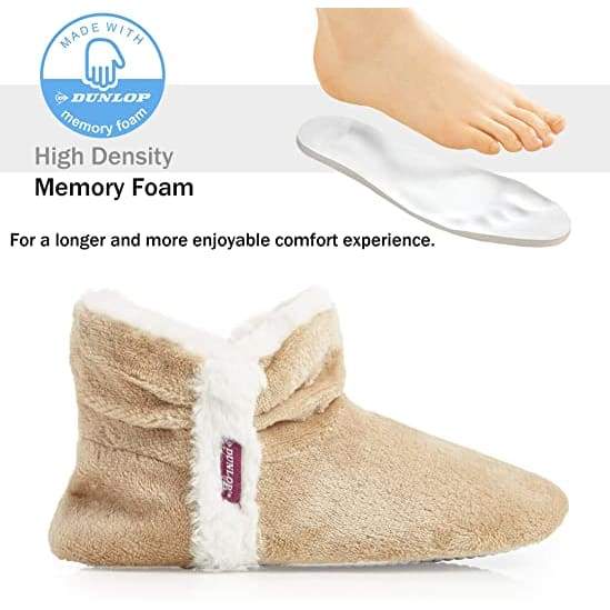 Dunlop Bootie Ankle Slippers Memory Foam Indoor Outdoor Shoes for Women - Image 6