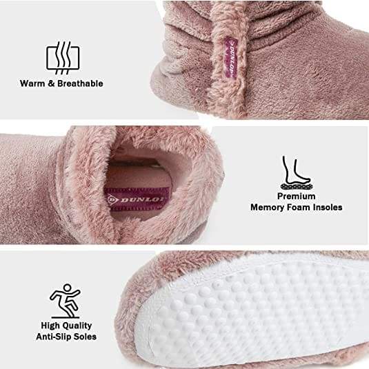 Dunlop Bootie Ankle Slippers Memory Foam Indoor Outdoor Shoes for Women - Image 7
