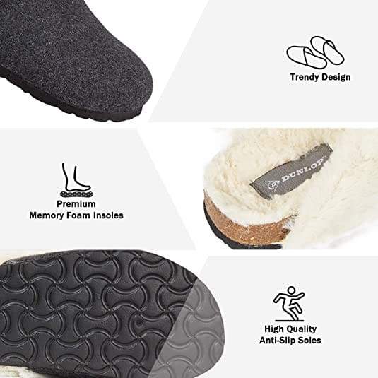 Dunlop Comfy Memory Foam Indoor Outdoor Super Soft Fluffy Slippers for Women - Image 6