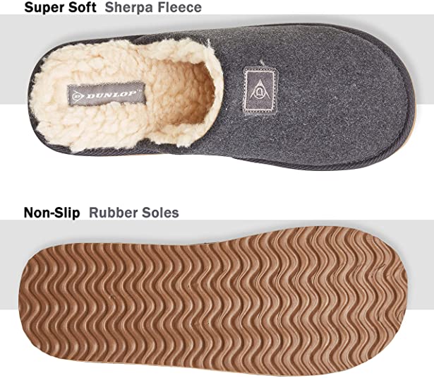 Dunlop Comfy Memory Foam Slippers with Rubber Sole Anti Slip for Men - Image 13
