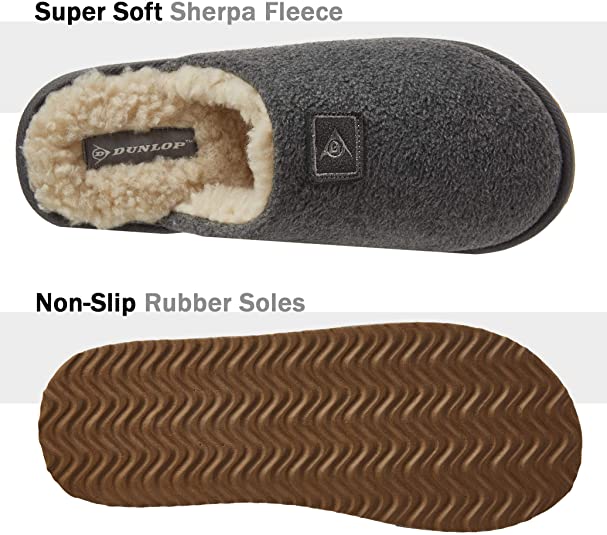 Dunlop Comfy Memory Foam Slippers with Rubber Sole Anti Slip for Men - Image 20