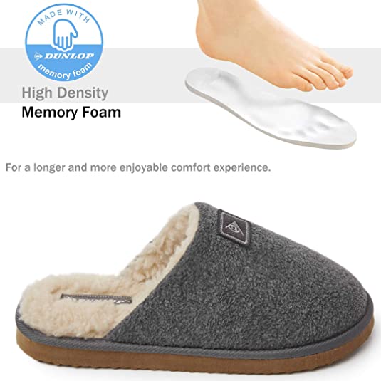 Dunlop Comfy Memory Foam Slippers with Rubber Sole Anti Slip for Men - Image 21