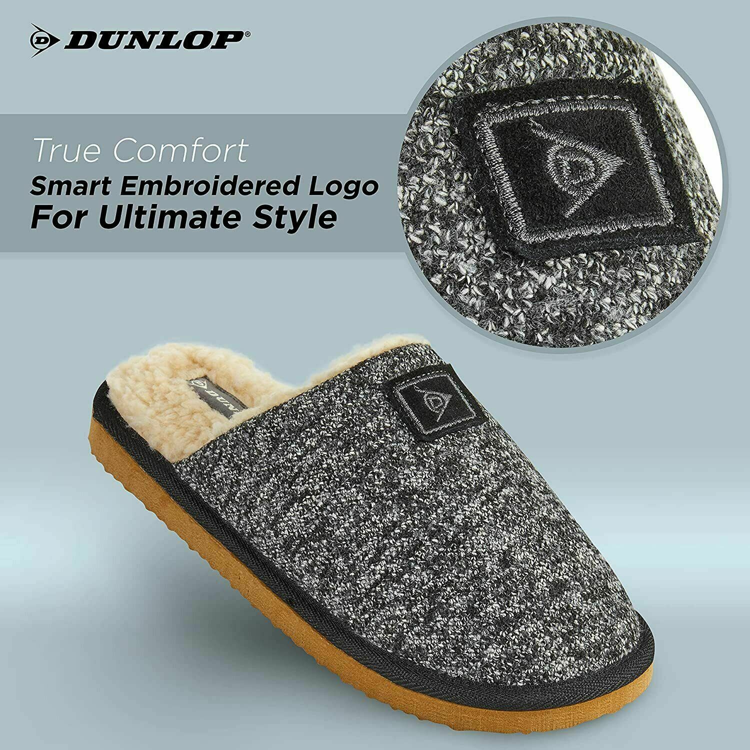 Dunlop Comfy Memory Foam Slippers with Rubber Sole Anti Slip for Men - Image 23