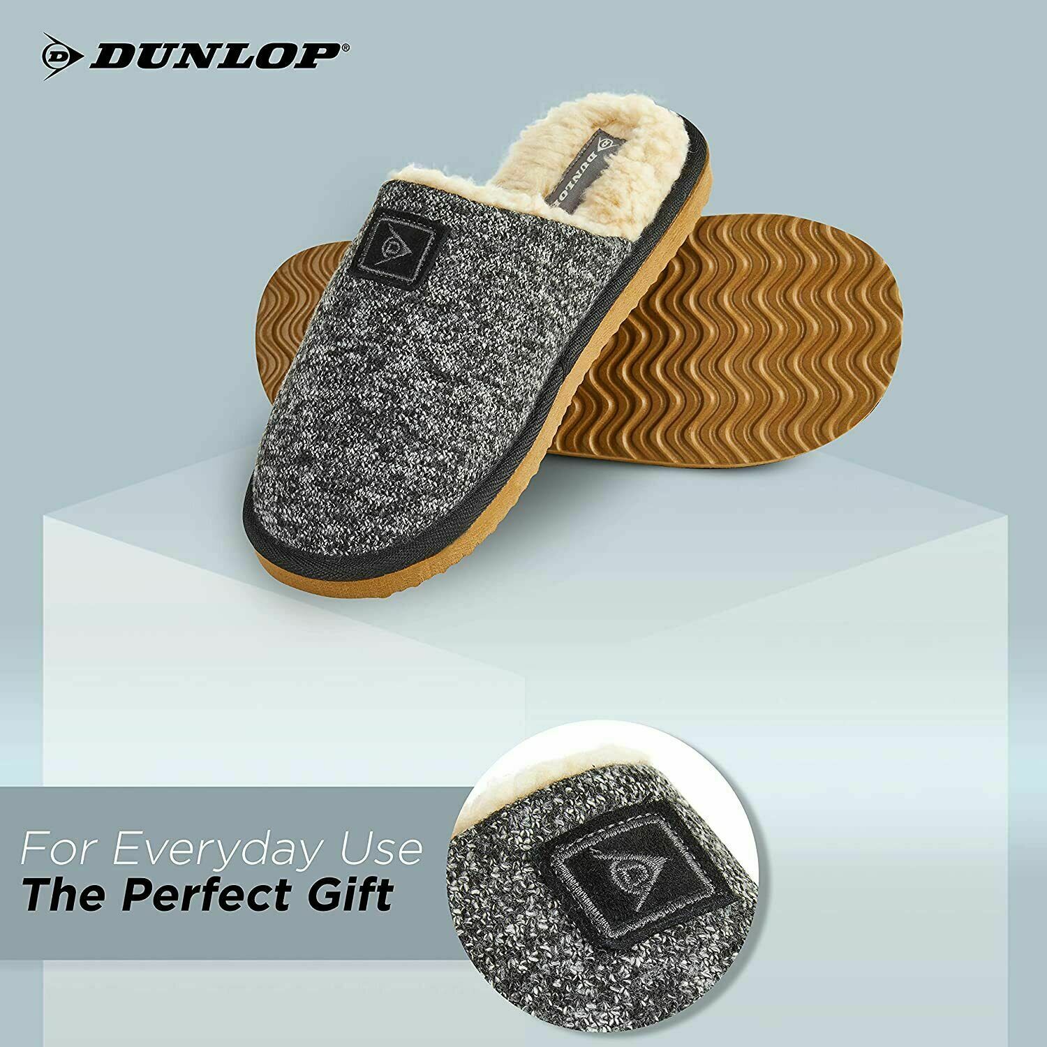 Dunlop Comfy Memory Foam Slippers with Rubber Sole Anti Slip for Men - Image 28