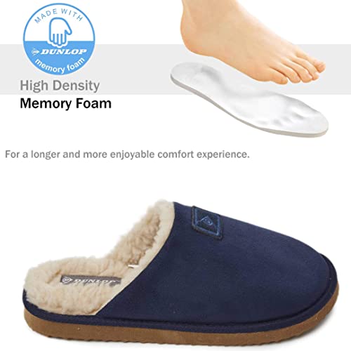 Dunlop Comfy Memory Foam Slippers with Rubber Sole Anti Slip for Men - Image 3
