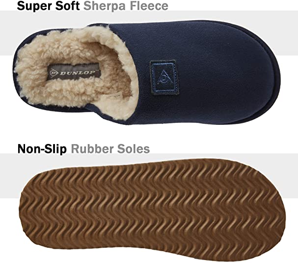 Dunlop Comfy Memory Foam Slippers with Rubber Sole Anti Slip for Men - Image 5