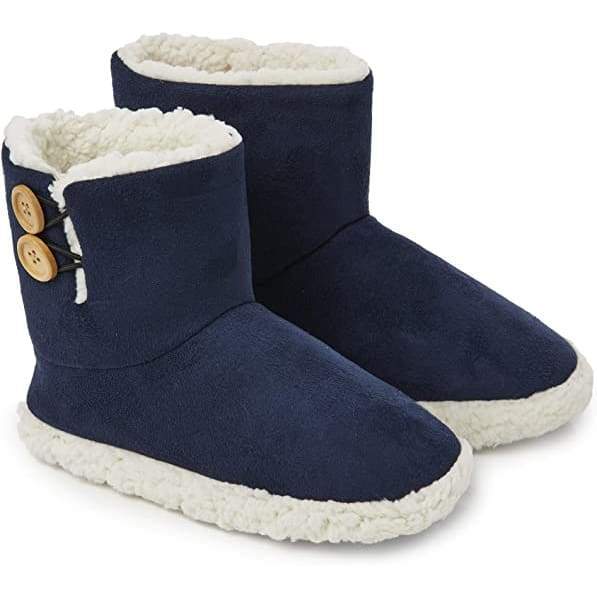 Dunlop Faux Sheepskin Warm Memory Foam Indoor Outdoor Bootie Slippers for Ladies - Image 6