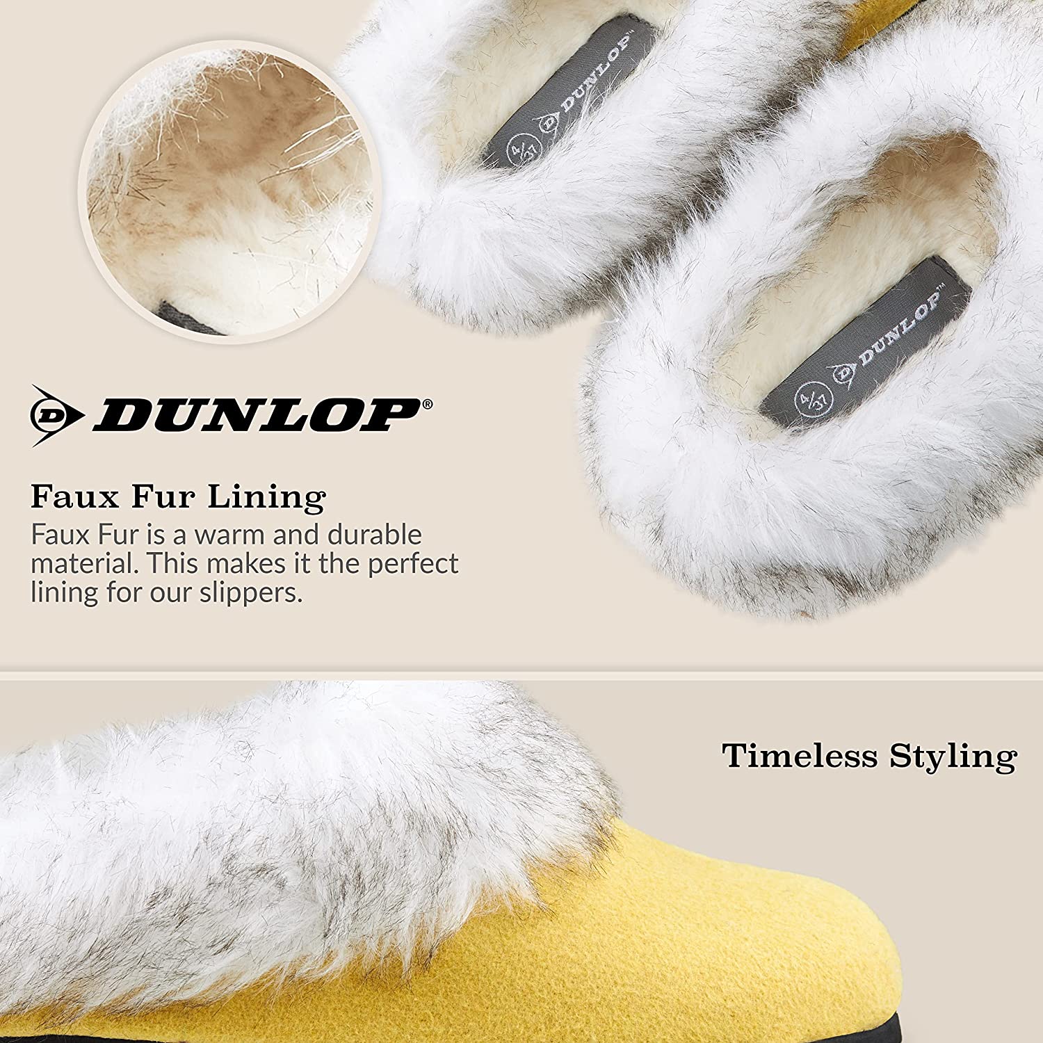 Dunlop Ladies Slippers, Fluffy Slippers Women Faux Fur, House Shoes Indoor Outdoor - Image 32