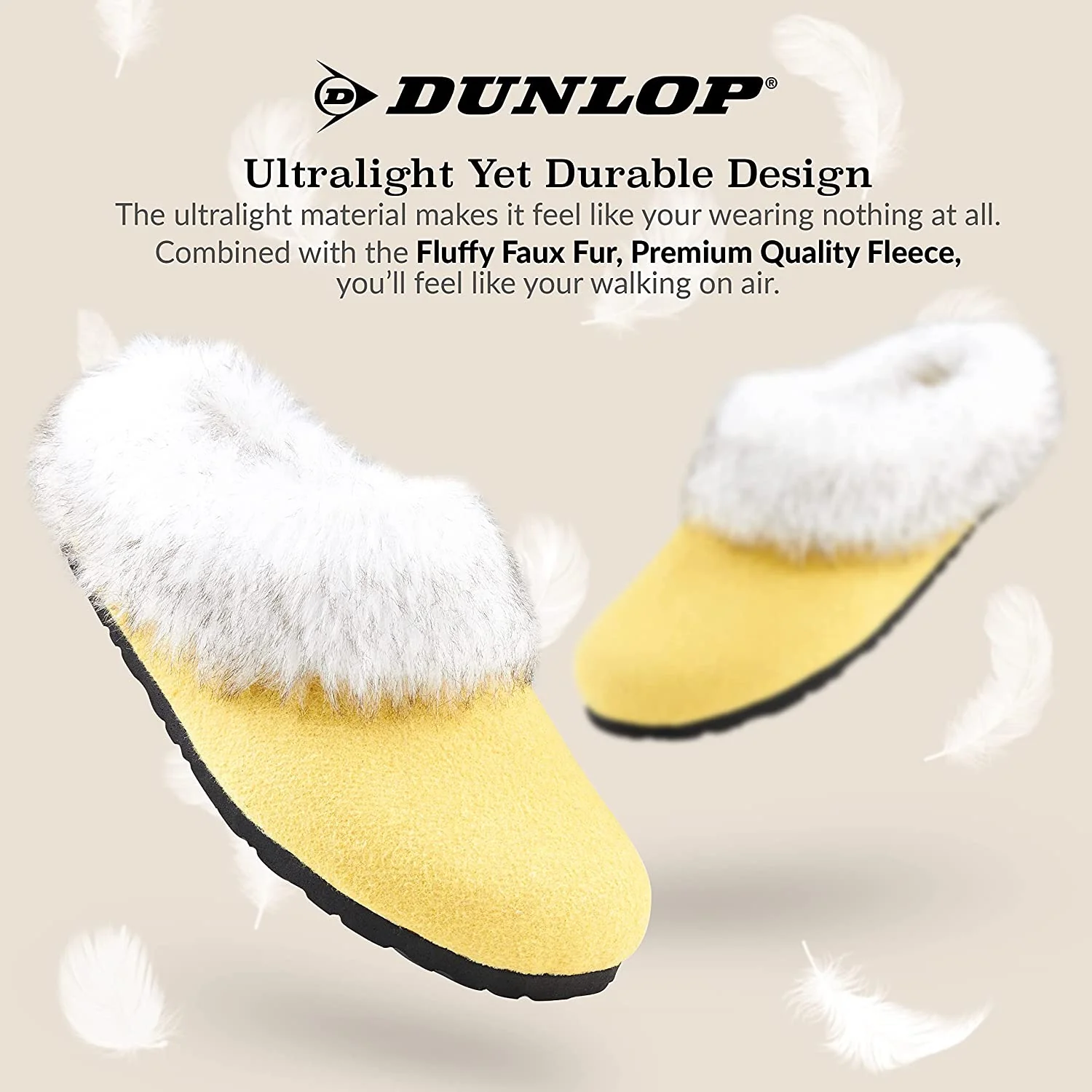 Dunlop Ladies Slippers, Fluffy Slippers Women Faux Fur, House Shoes Indoor Outdoor - Image 34