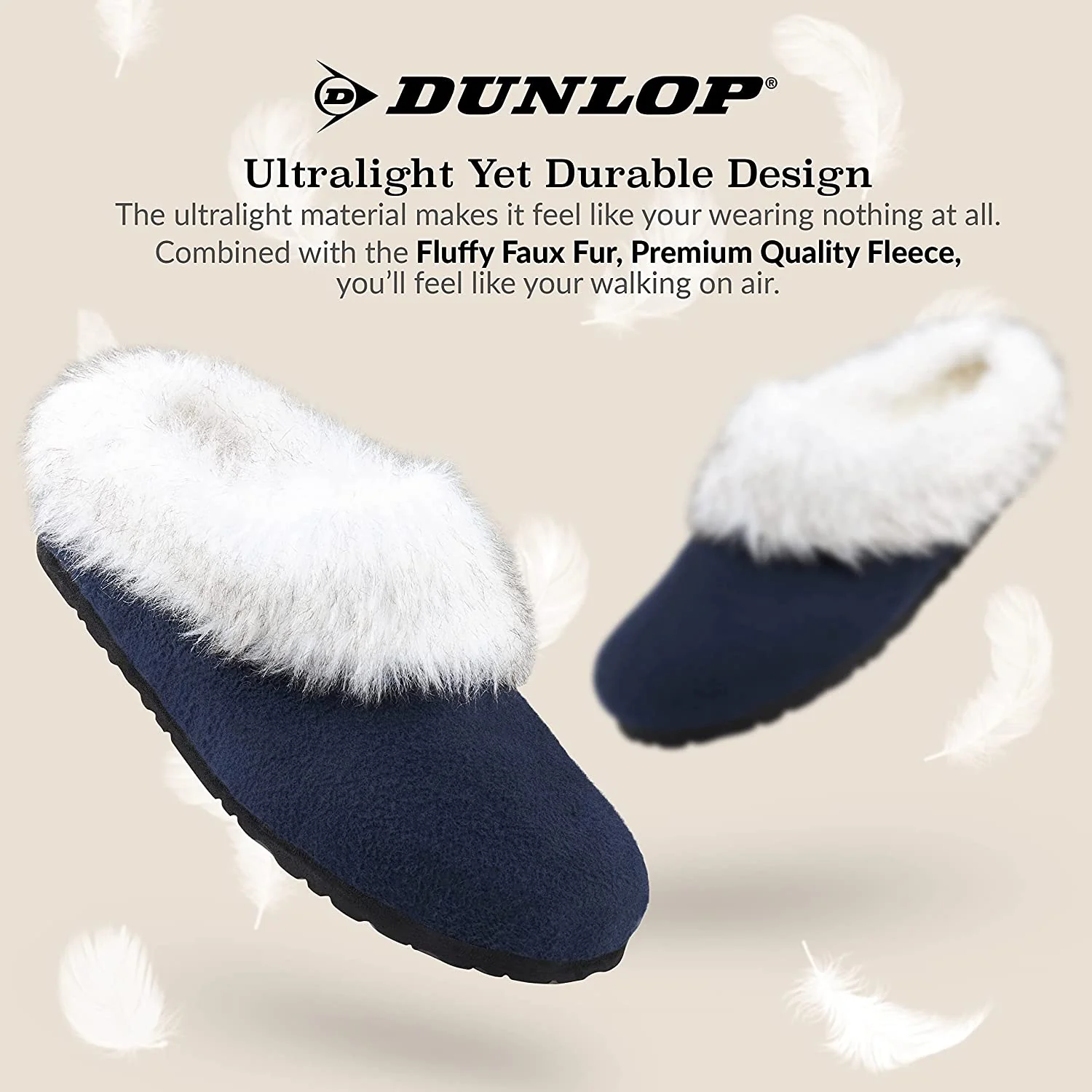 Dunlop Ladies Slippers, Fluffy Slippers Women Faux Fur, House Shoes Indoor Outdoor - Image 41