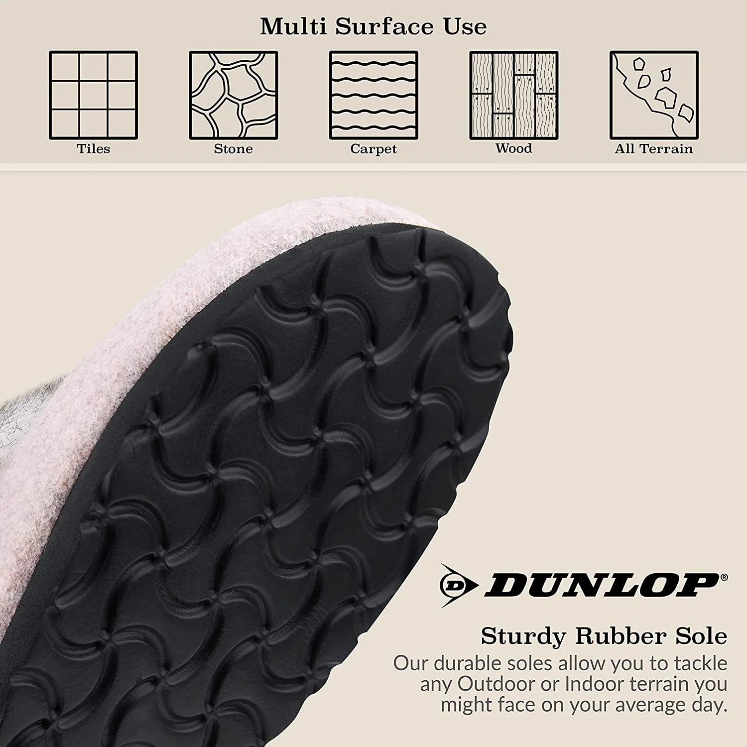 Dunlop Ladies Slippers, Fluffy Slippers Women Faux Fur, House Shoes Indoor Outdoor - Image 7