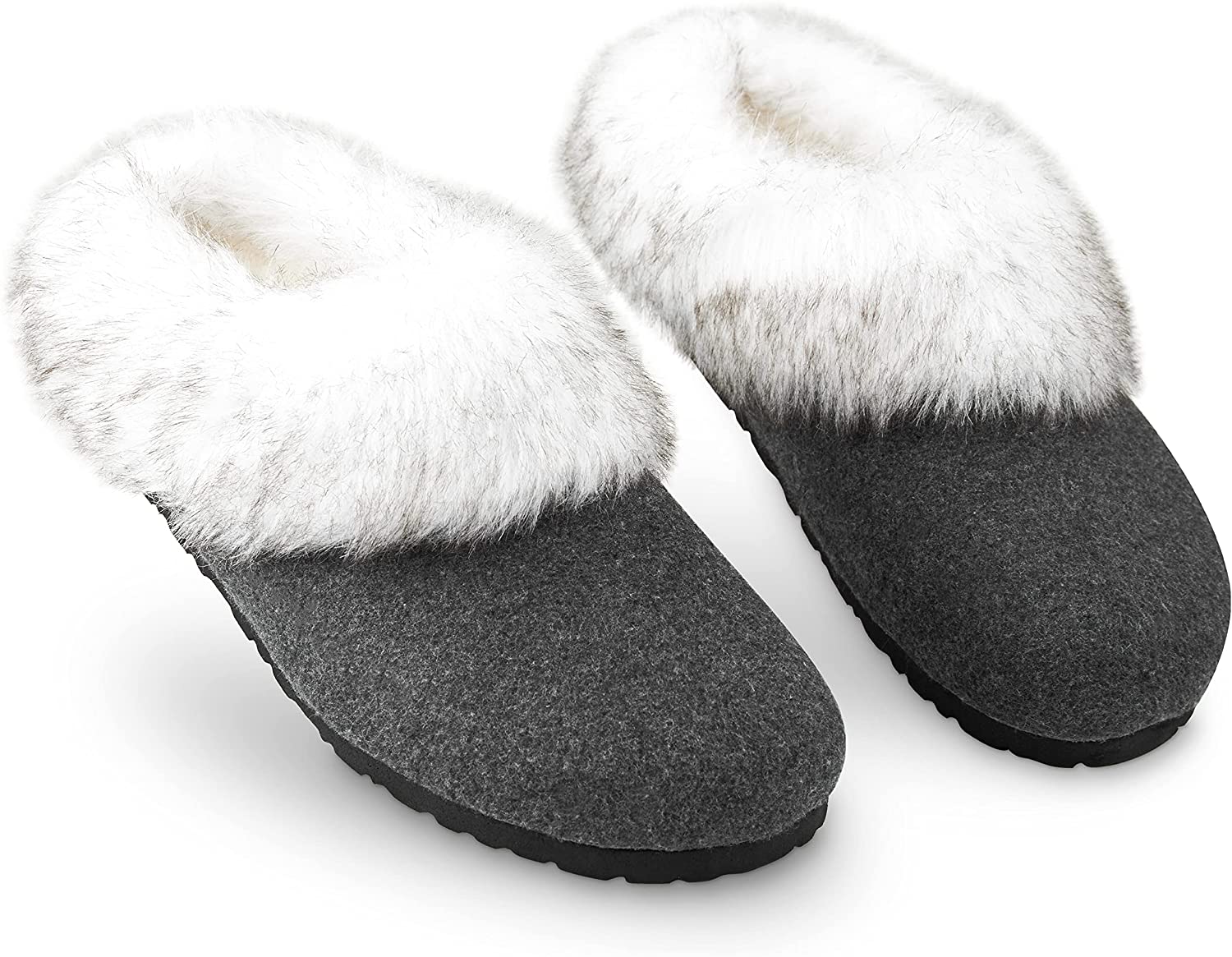 Dunlop Ladies Slippers, Fluffy Slippers Women Faux Fur, House Shoes Indoor Outdoor - Image 9