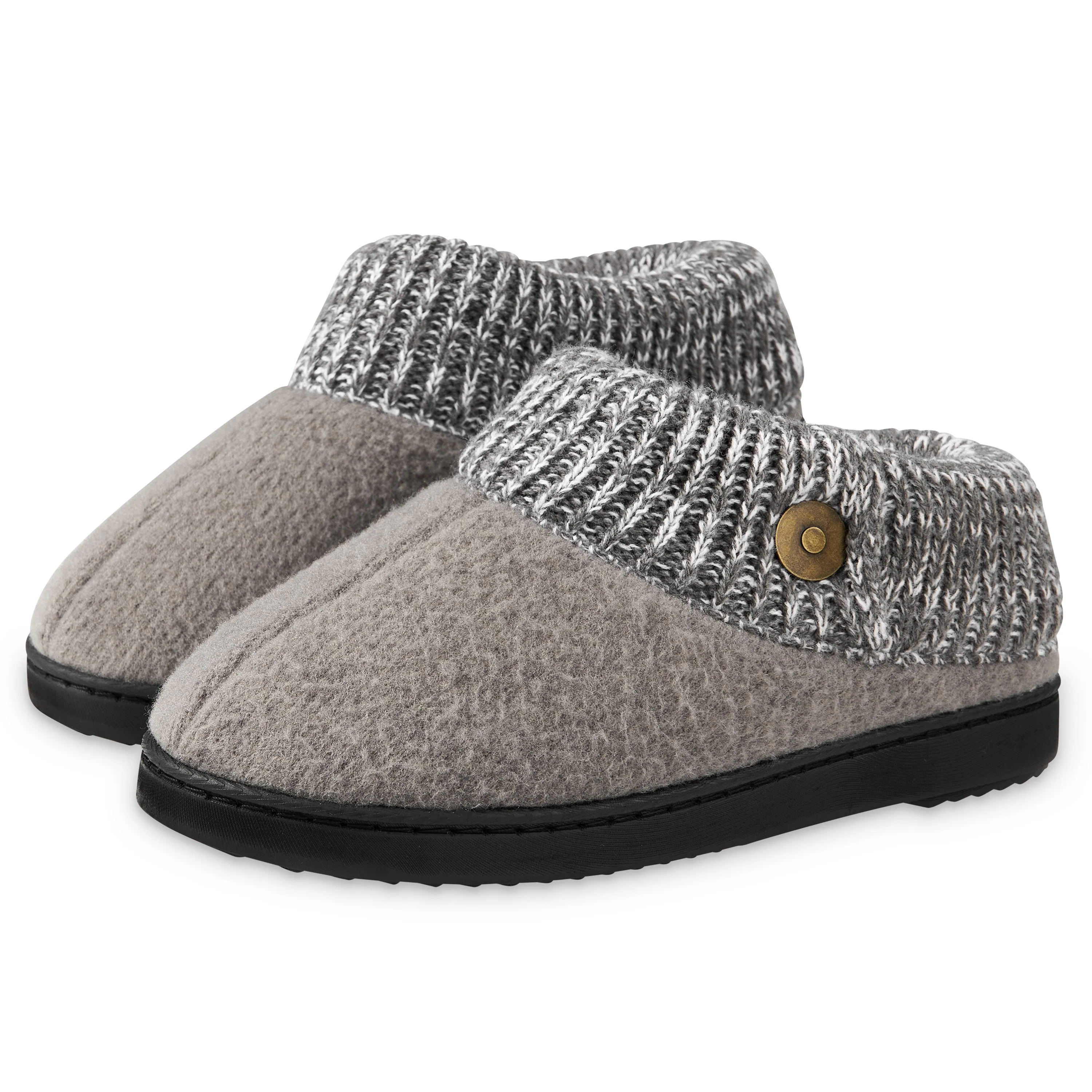 Dunlop Ladies Slippers, Memory Foam Fleece Lined House Shoes, Non Slip Rubber Sole - Image 15