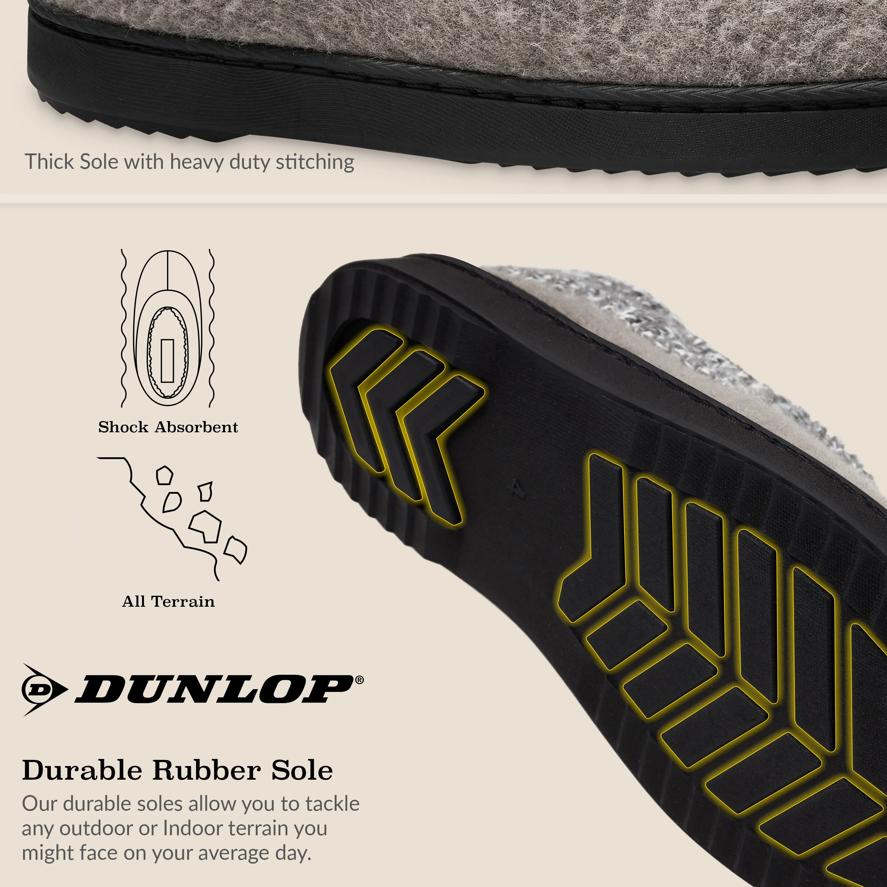 Dunlop Ladies Slippers, Memory Foam Fleece Lined House Shoes, Non Slip Rubber Sole - Image 20