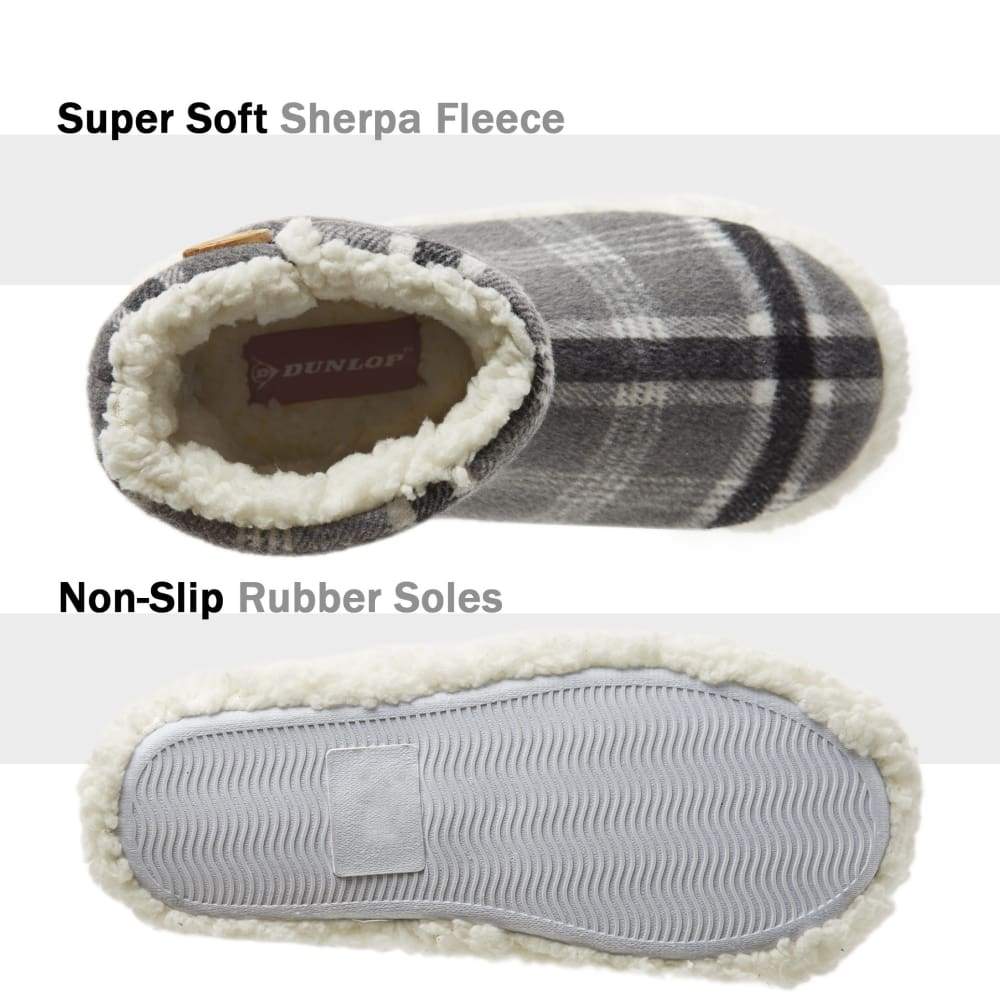 Dunlop Memory Foam Faux Sheepskin Fur Plush Bootie Slippers for Women - Image 13