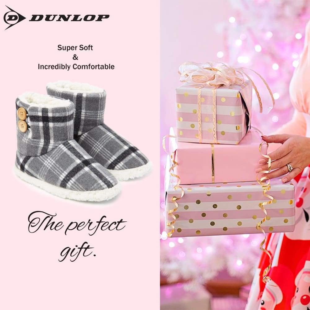 Dunlop Memory Foam Faux Sheepskin Fur Plush Bootie Slippers for Women - Image 15