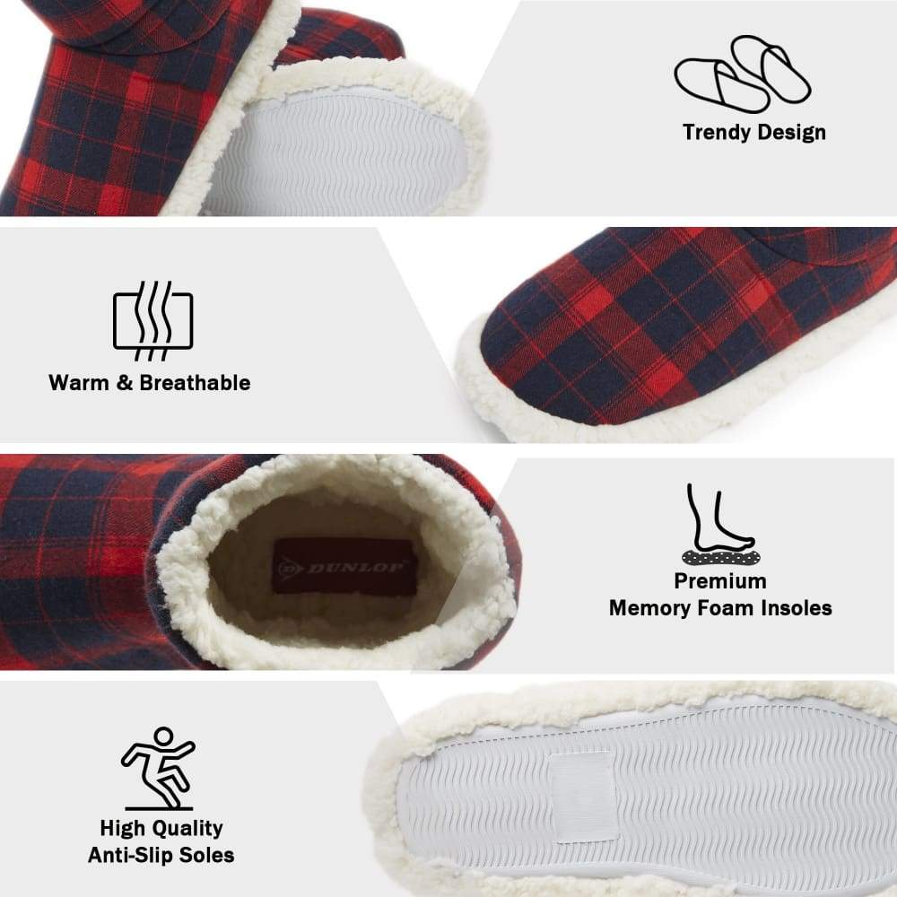 Dunlop Memory Foam Faux Sheepskin Fur Plush Bootie Slippers for Women - Image 5