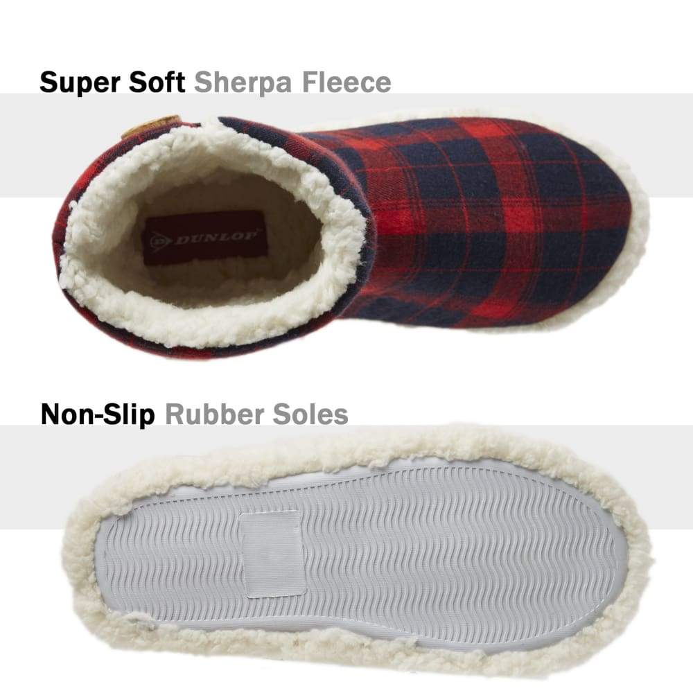 Dunlop Memory Foam Faux Sheepskin Fur Plush Bootie Slippers for Women - Image 6
