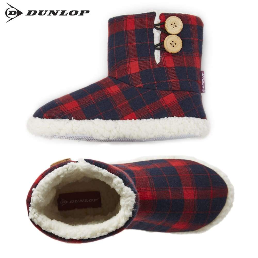 Dunlop Memory Foam Faux Sheepskin Fur Plush Bootie Slippers for Women - Image 7