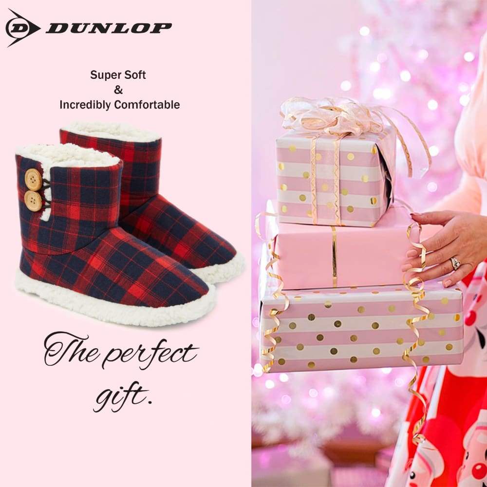 Dunlop Memory Foam Faux Sheepskin Fur Plush Bootie Slippers for Women - Image 8
