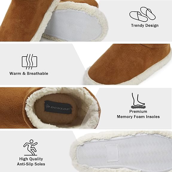 Dunlop Men's Slippers - Boot Slippers for Men - Image 25