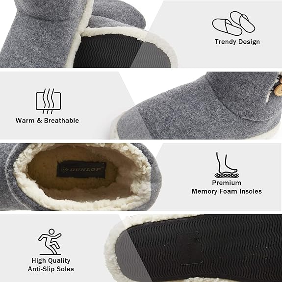 Dunlop Men's Slippers - Boot Slippers for Men - Image 5