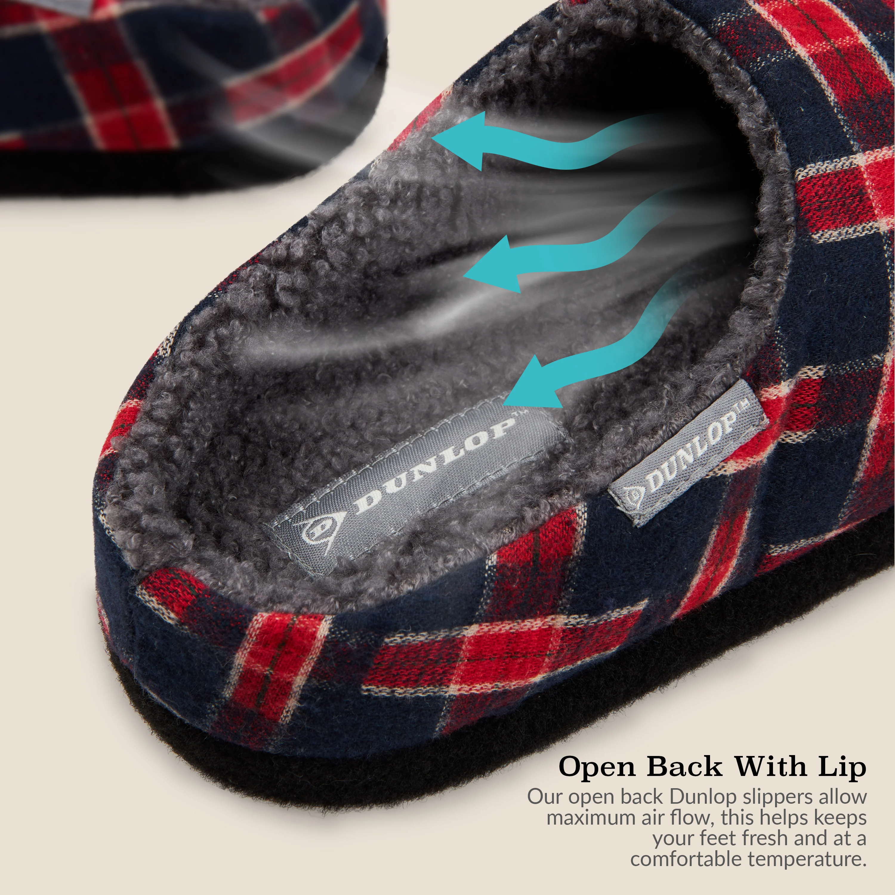 Dunlop Mens,Comfy Memory Foam Slippers,Warm Faux Sheepskin Anti Slip House Shoes - Image 10